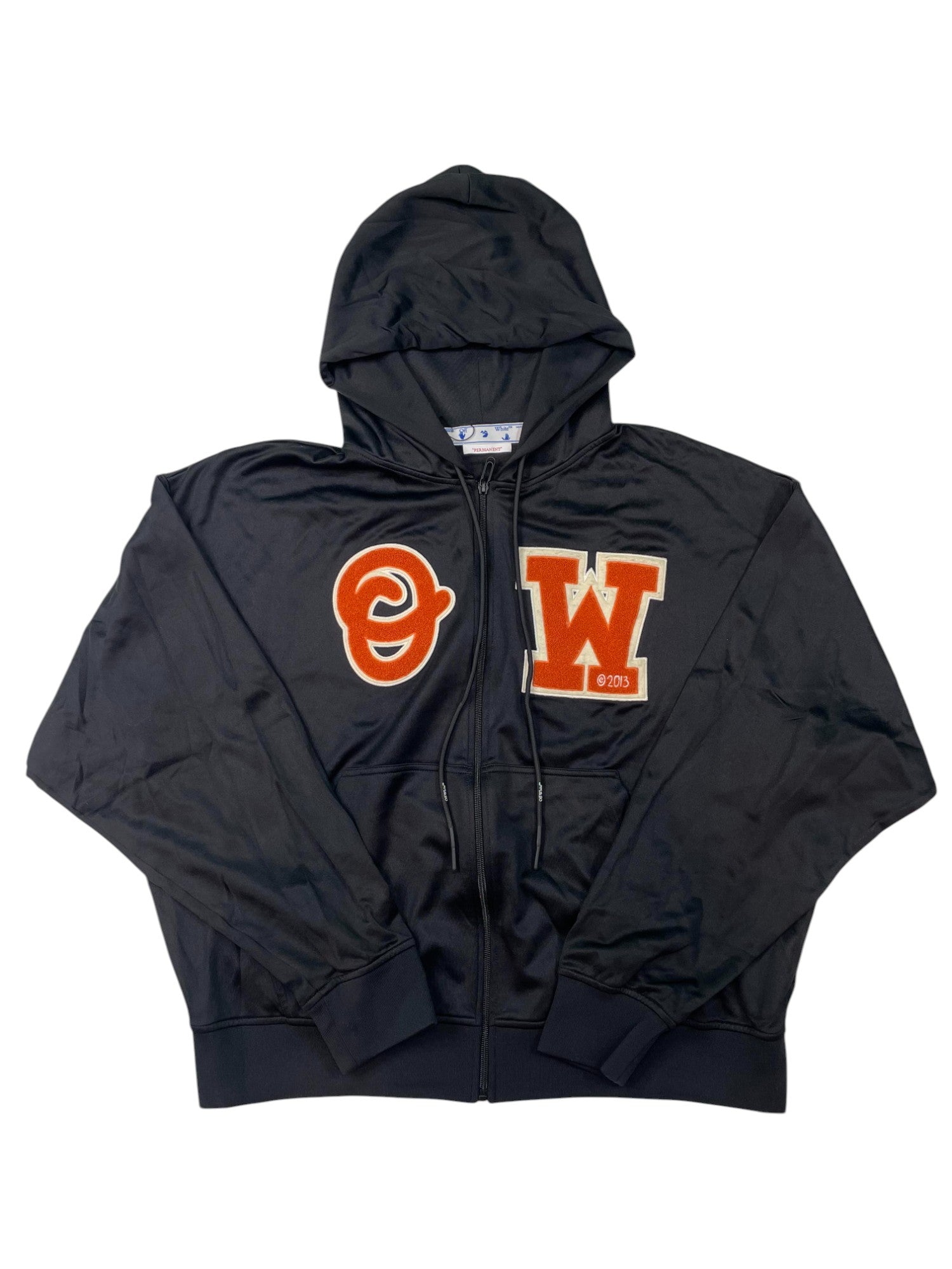 Off White Black Orange Zip Up