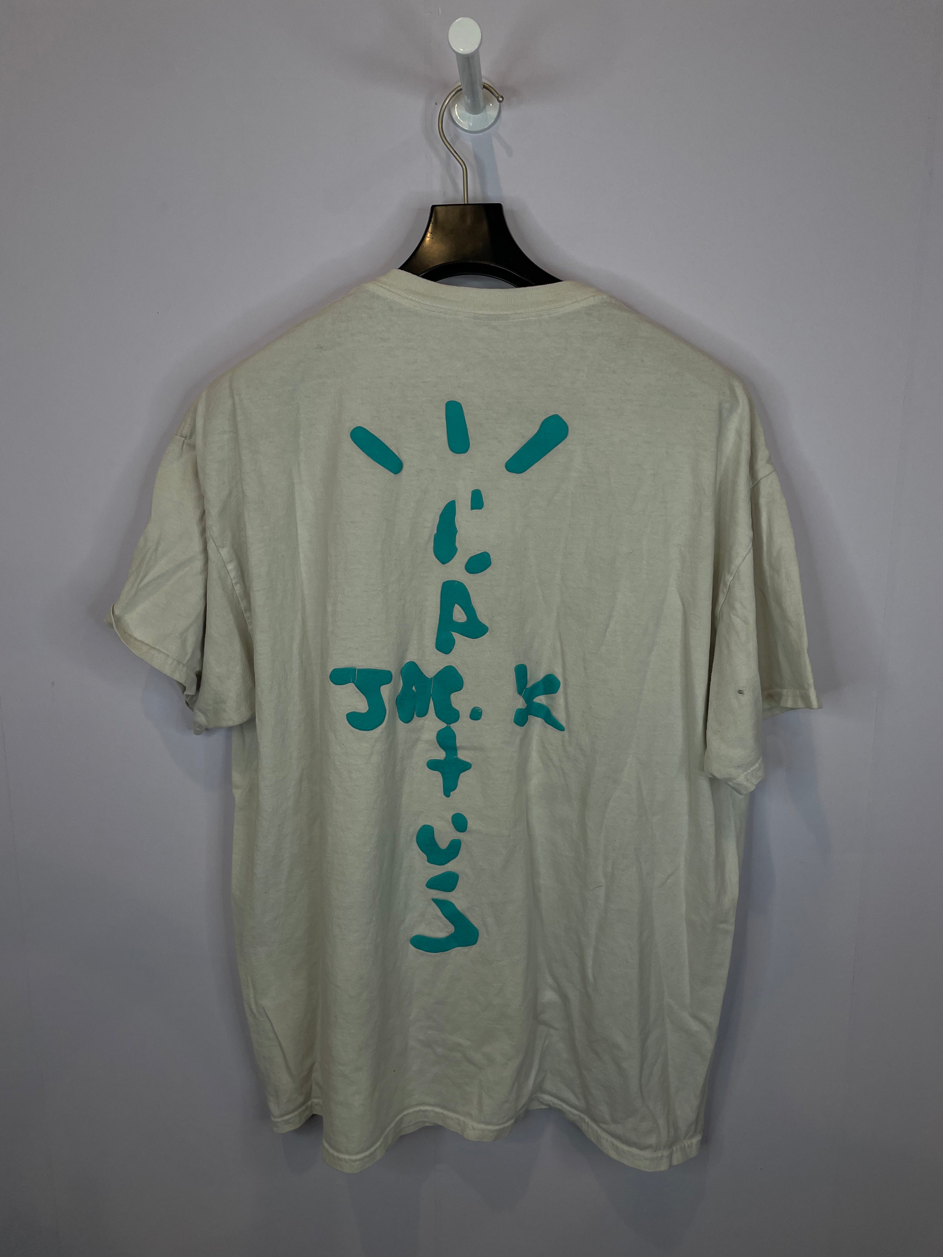 Cactus Jack Tee White Rainbow Multi Used Large