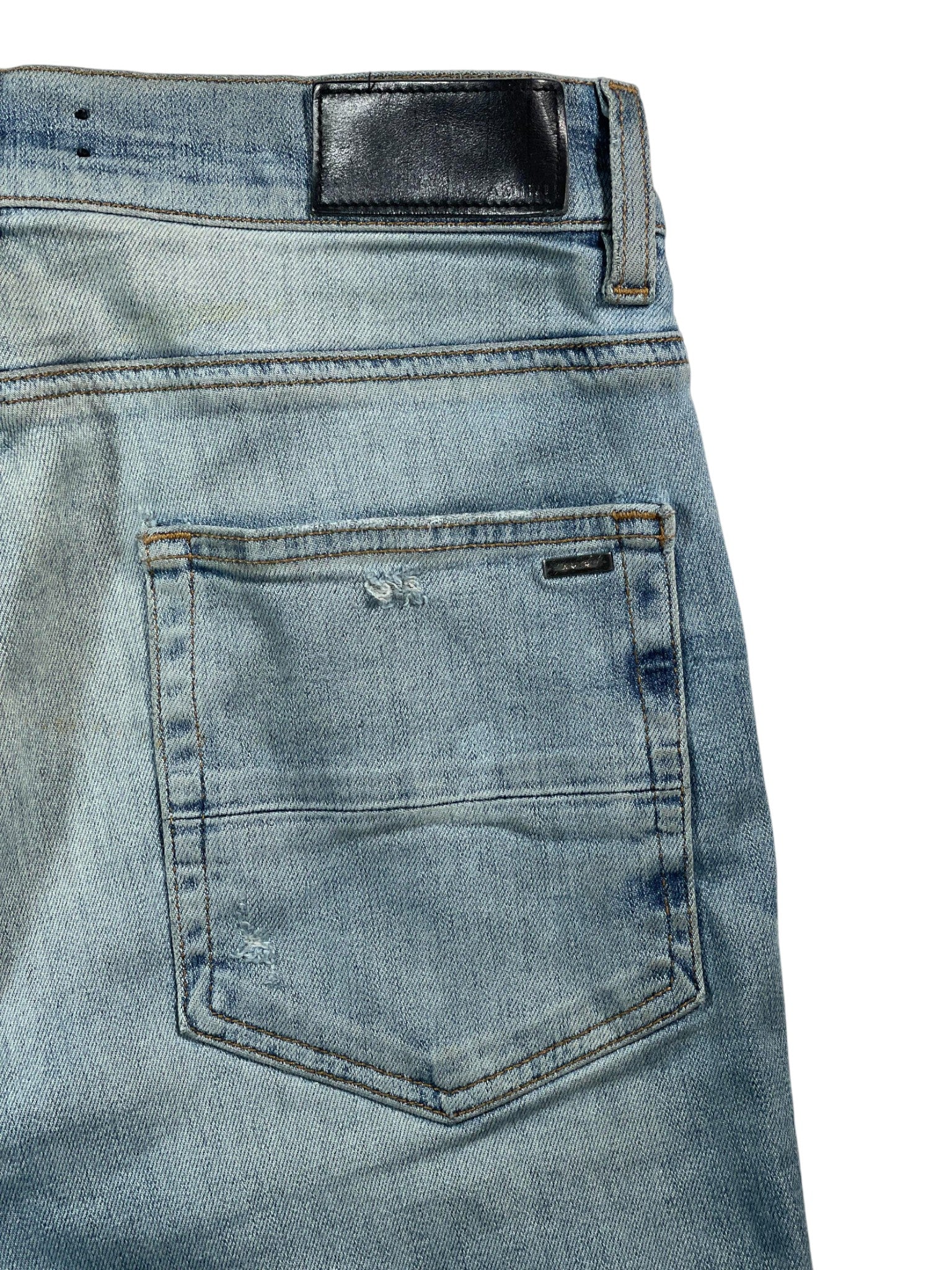 Amiri 'Art Patchwork' Light Wash Jeans