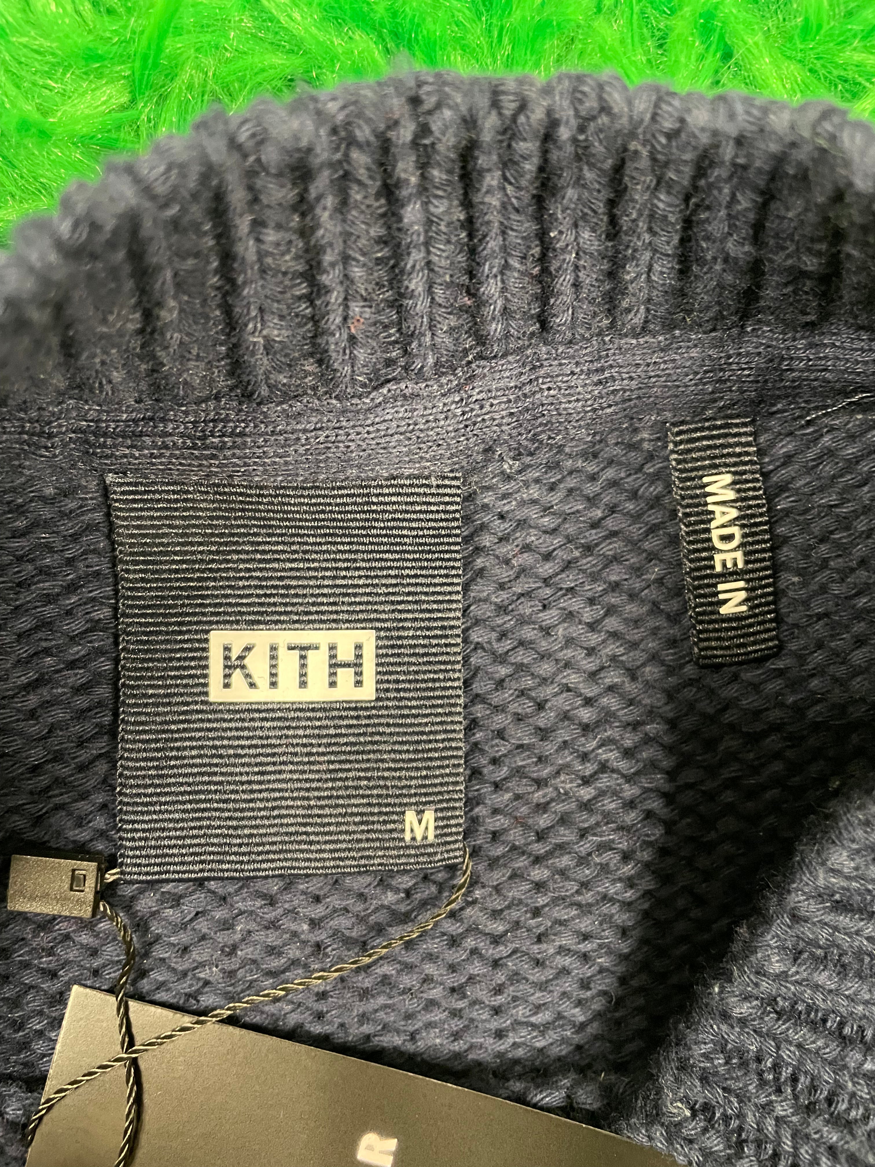 Kithmas Center Logo Knit Sweater Navy Medium New