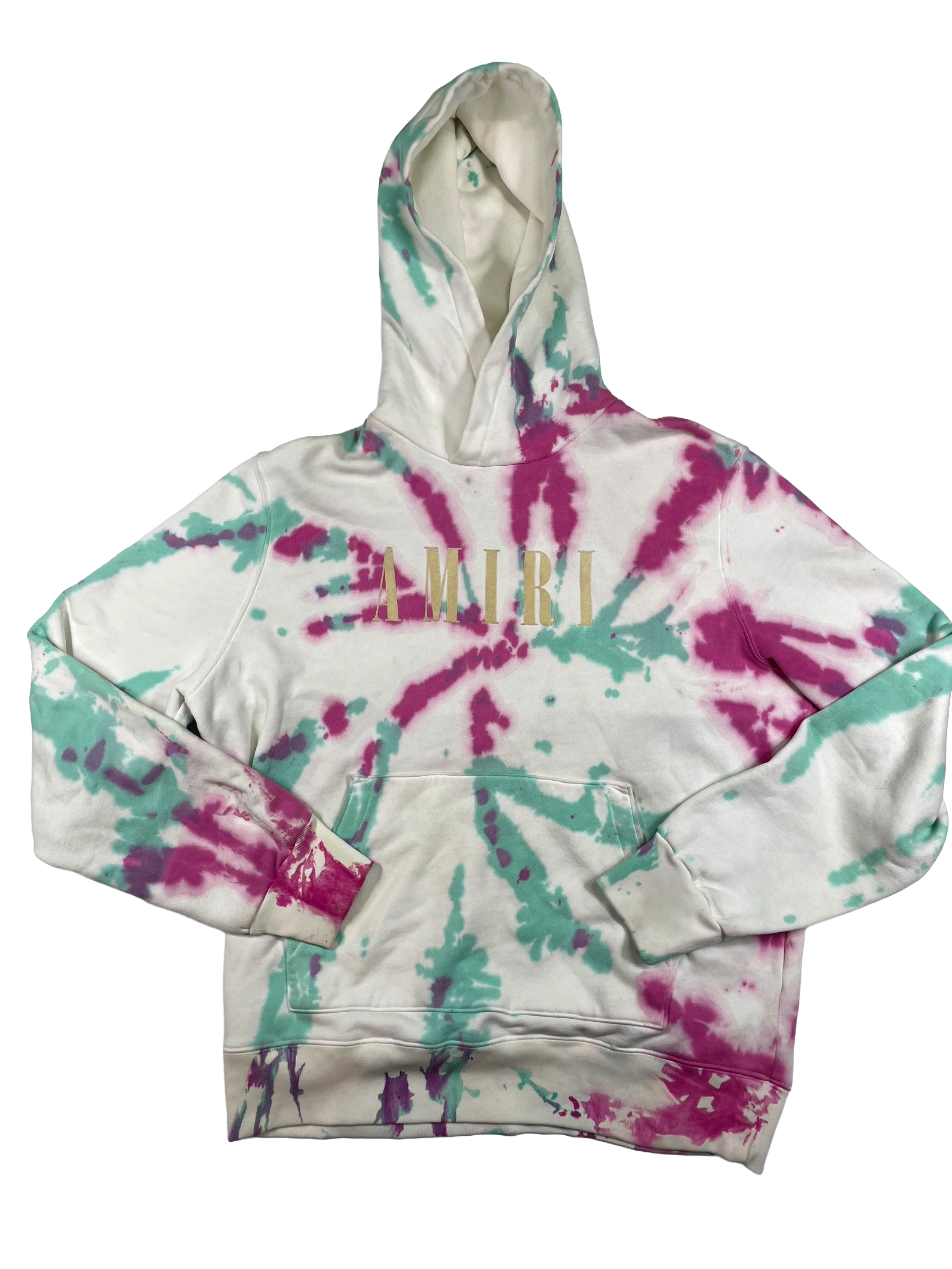 Amiri Tye Dye White Hoodie