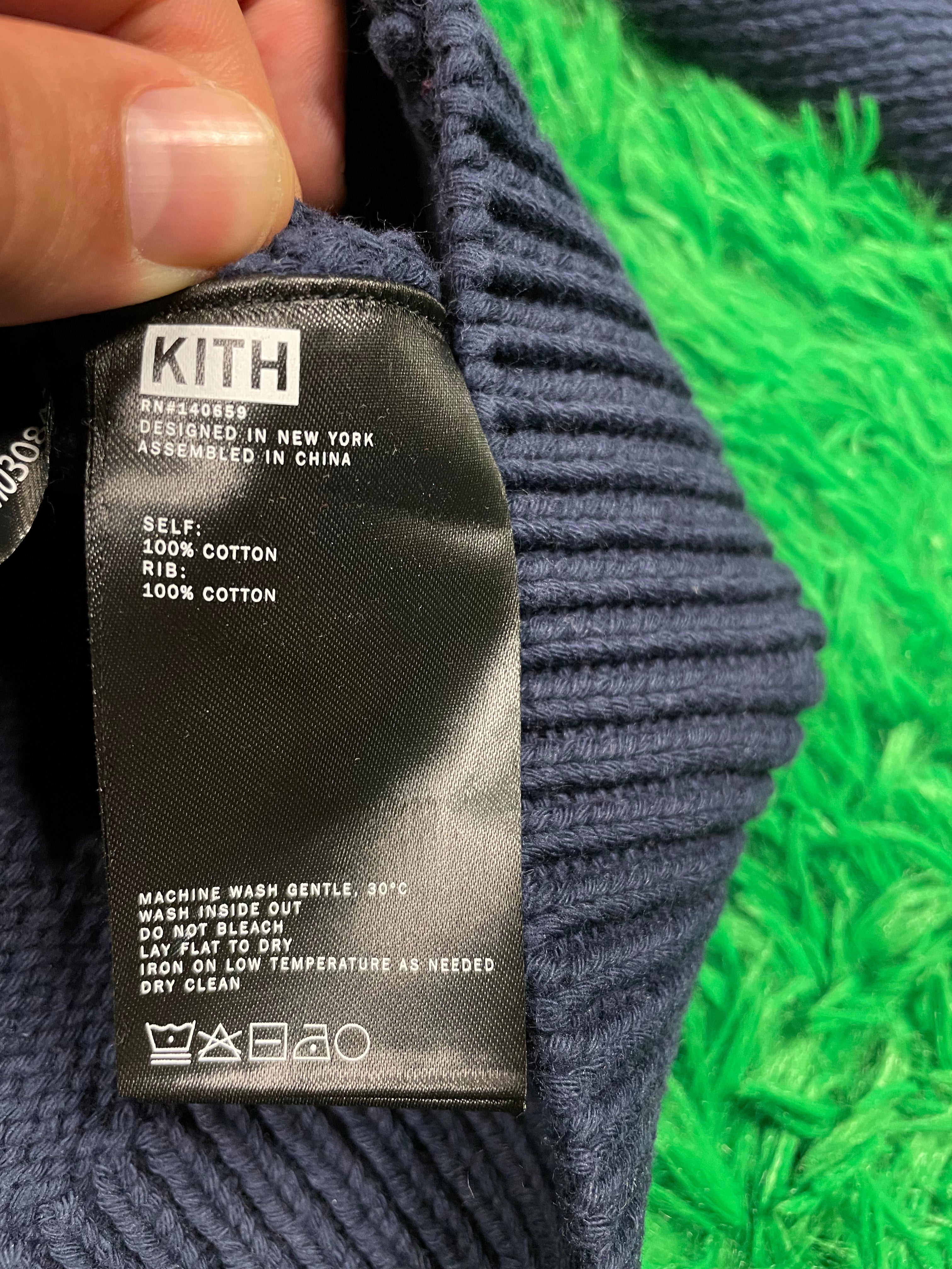 Kithmas Center Logo Knit Sweater Navy Medium New