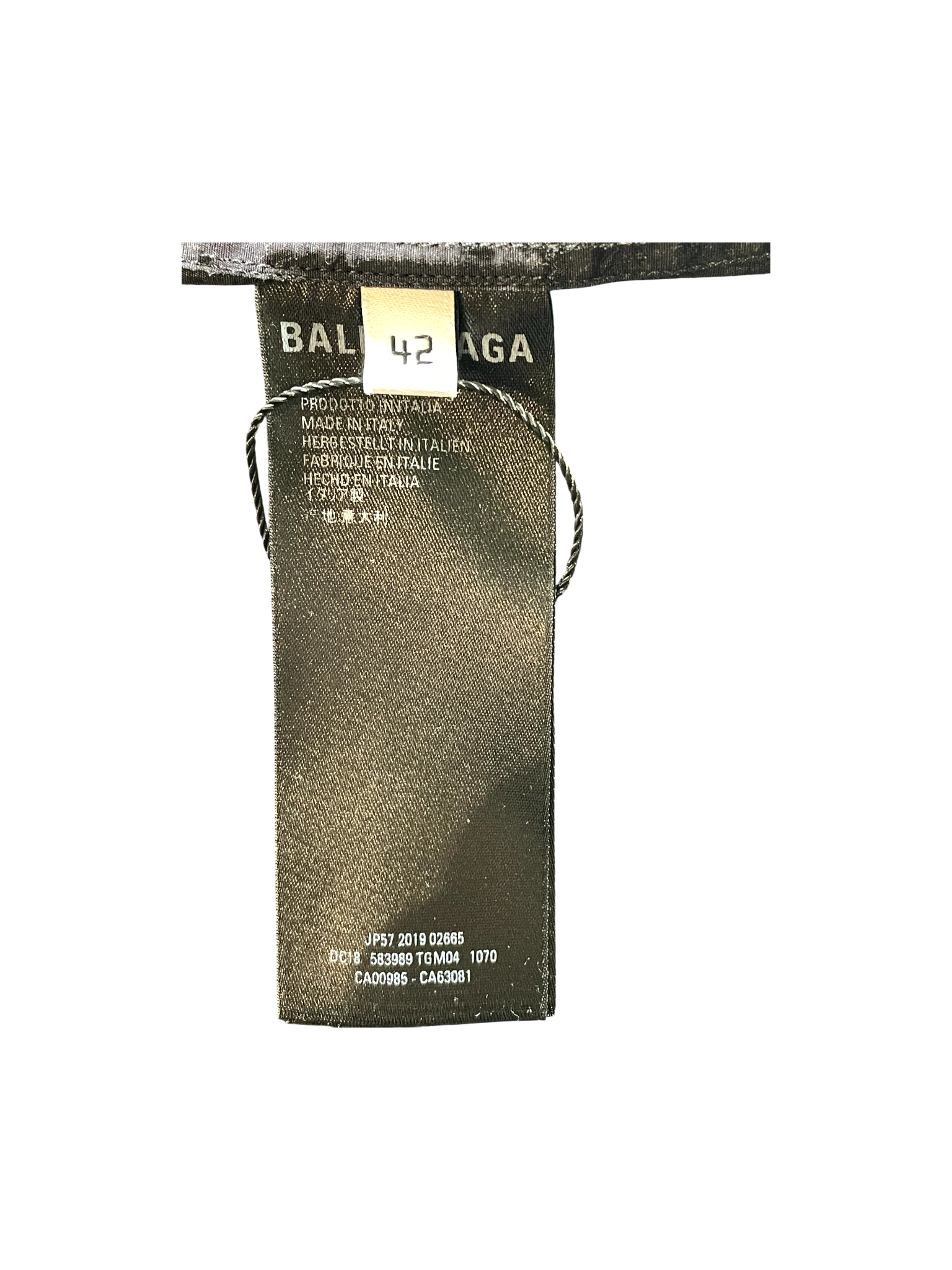 Balenciaga Pin Stripe Chest Logo Button Up Black Shirt