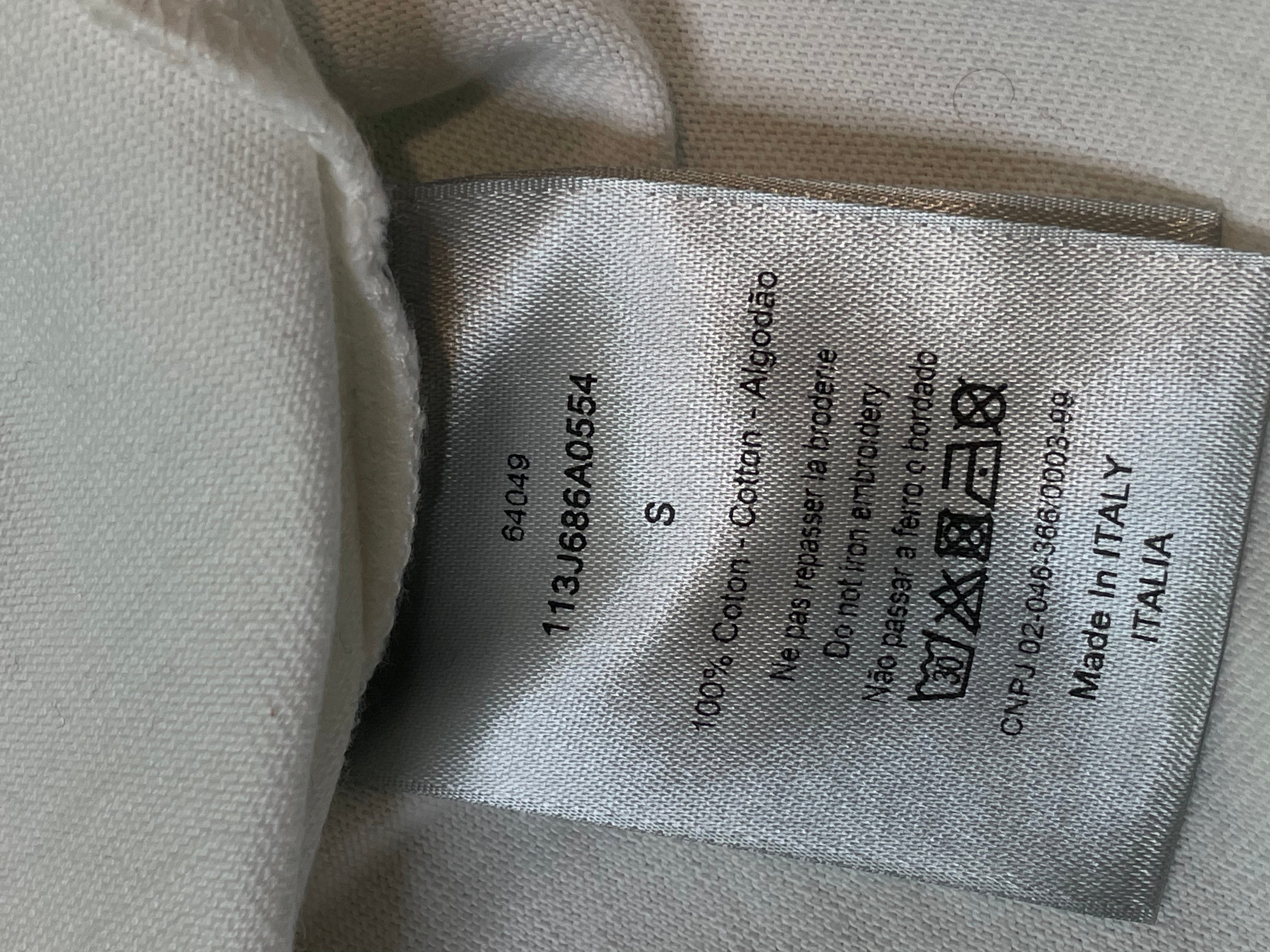 Dior Floral Chest Logo White Tee