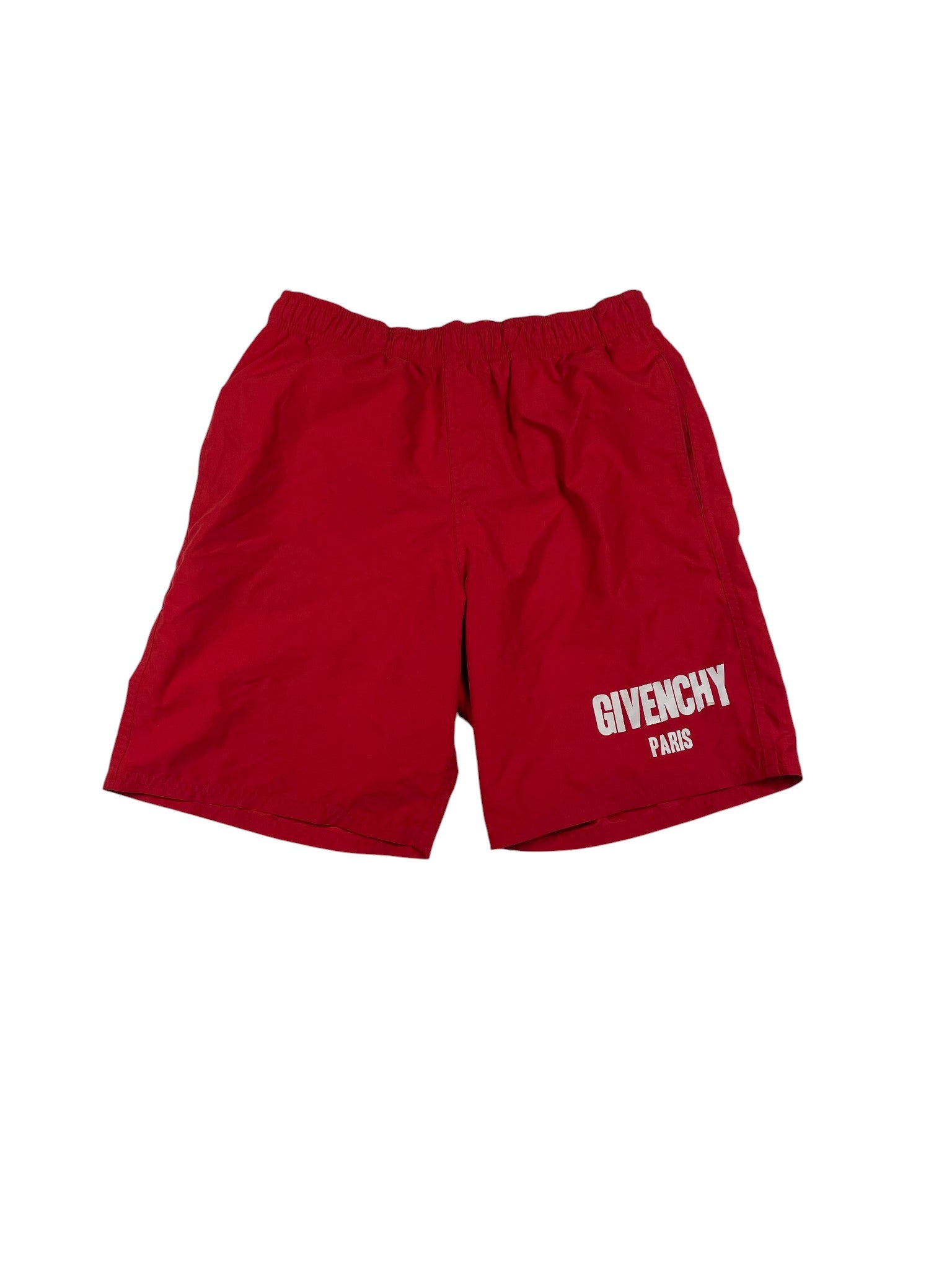 Givenchy 'Core Logo' Red Swim Trunks