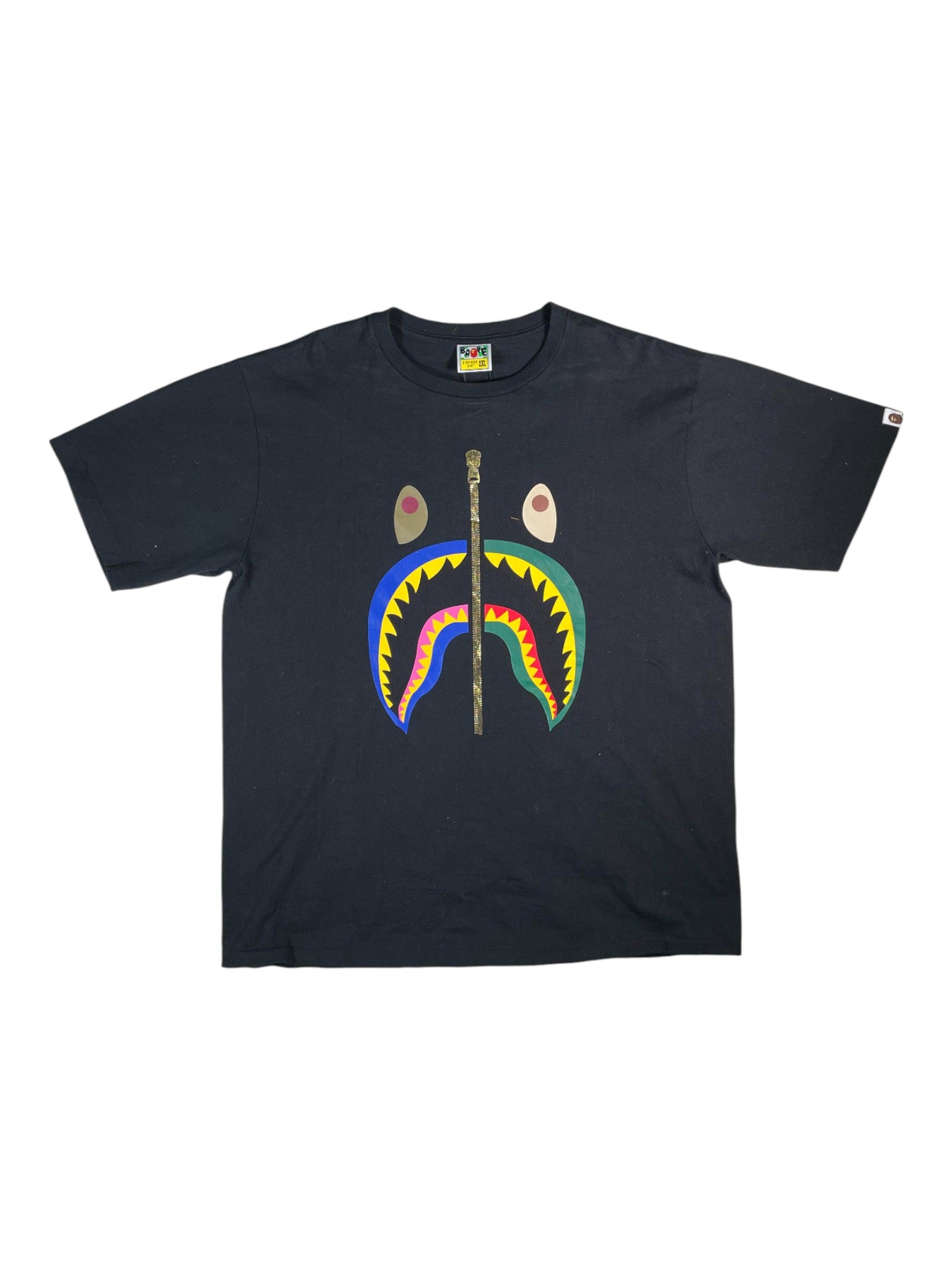 BAPE 'Shark' Multi Color Black Tee