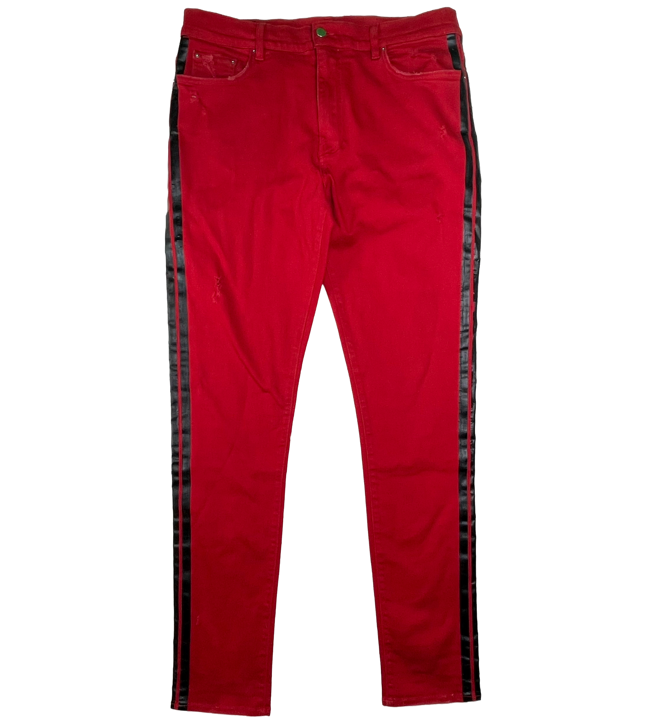 Amiri Stripe Red & Black Jeans