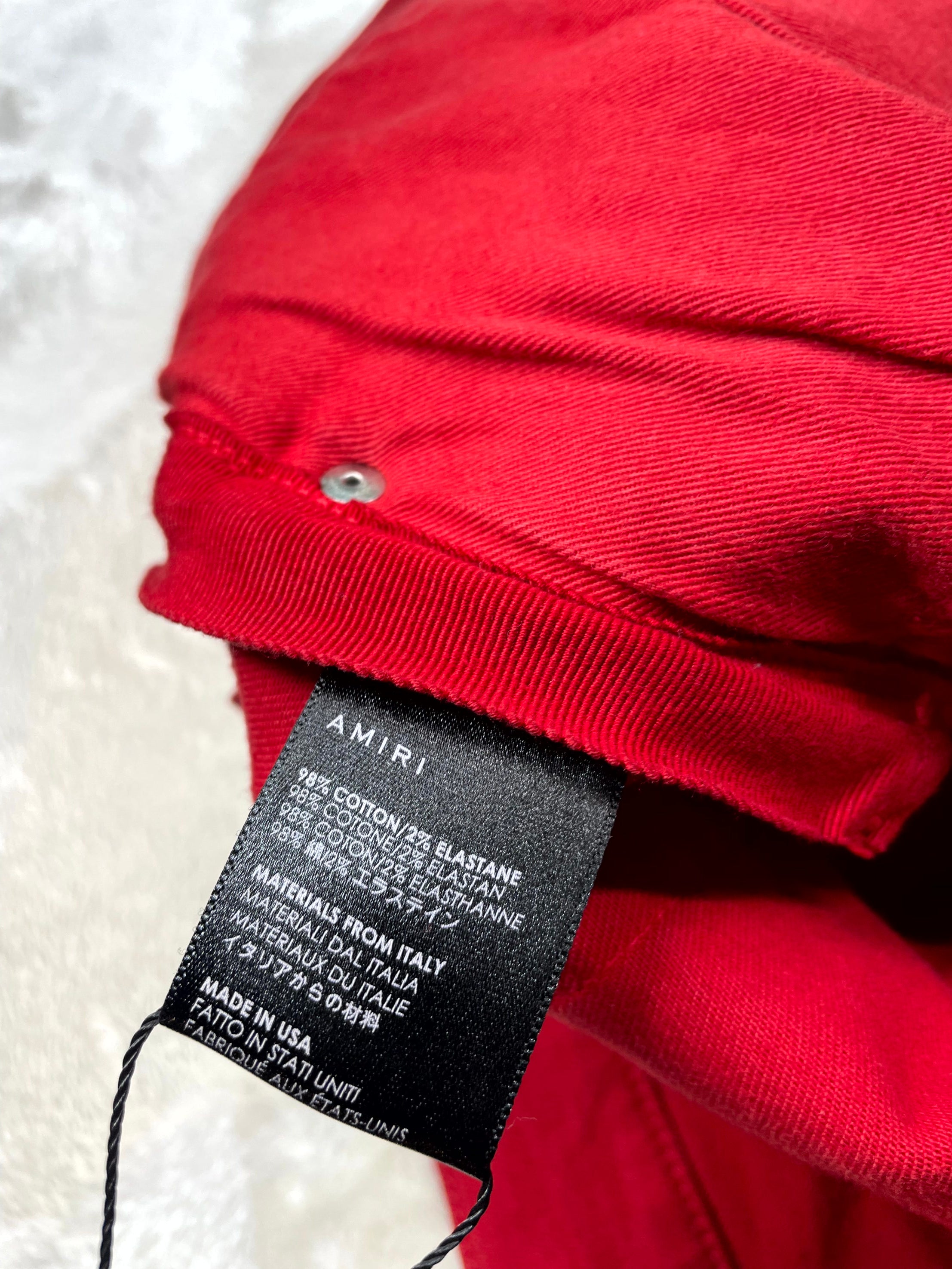 Amiri Stripe Red & Black Jeans