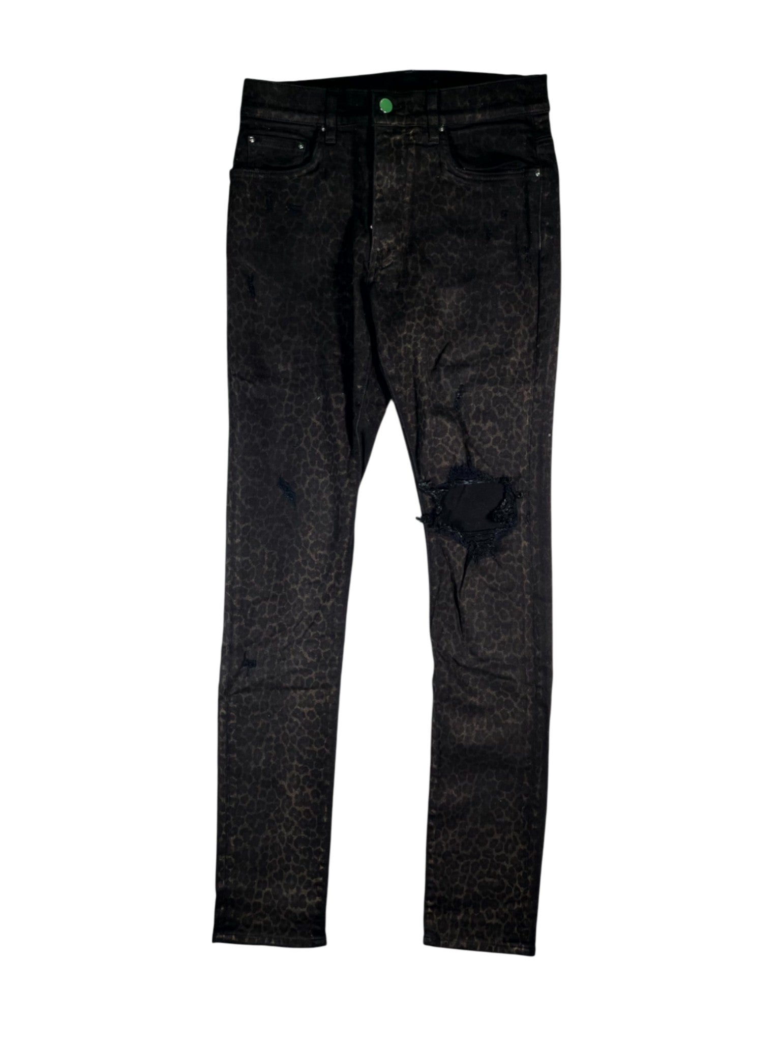 Amiri Cheetah Black Jeans