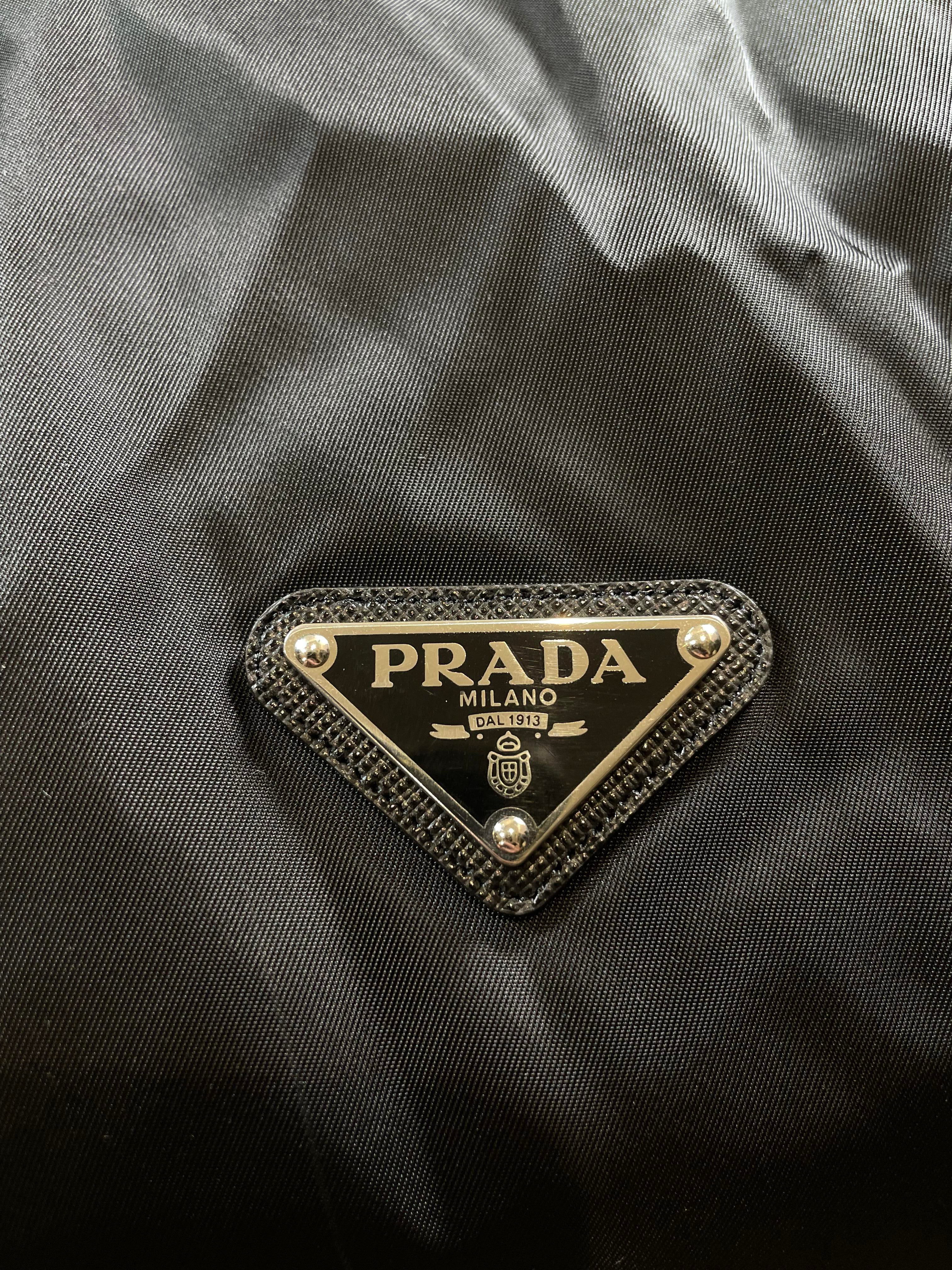 Prada Nylon Puffer Logo Jacket