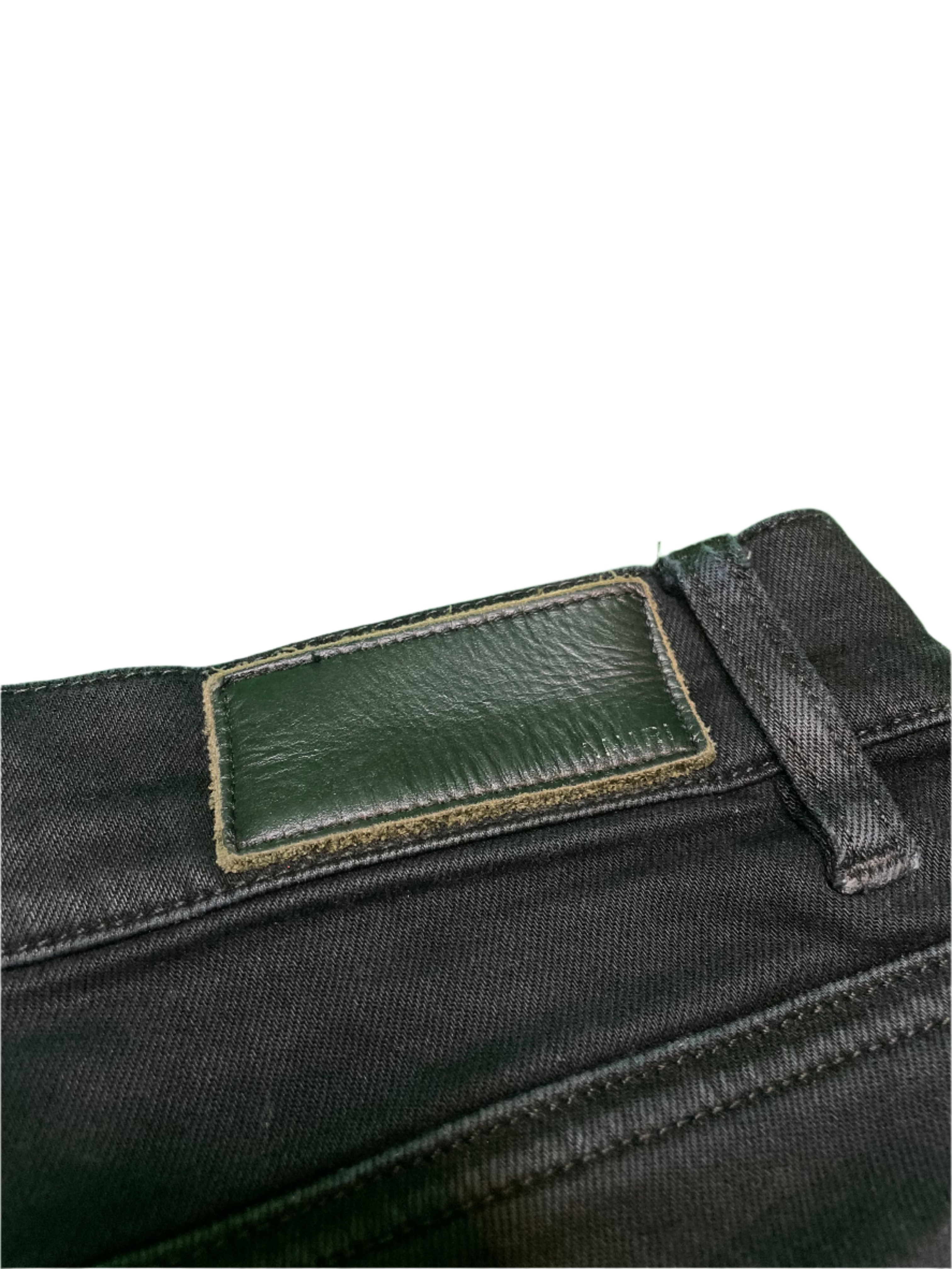 Amiri Thrasher Plain Knee Rip Black Jeans