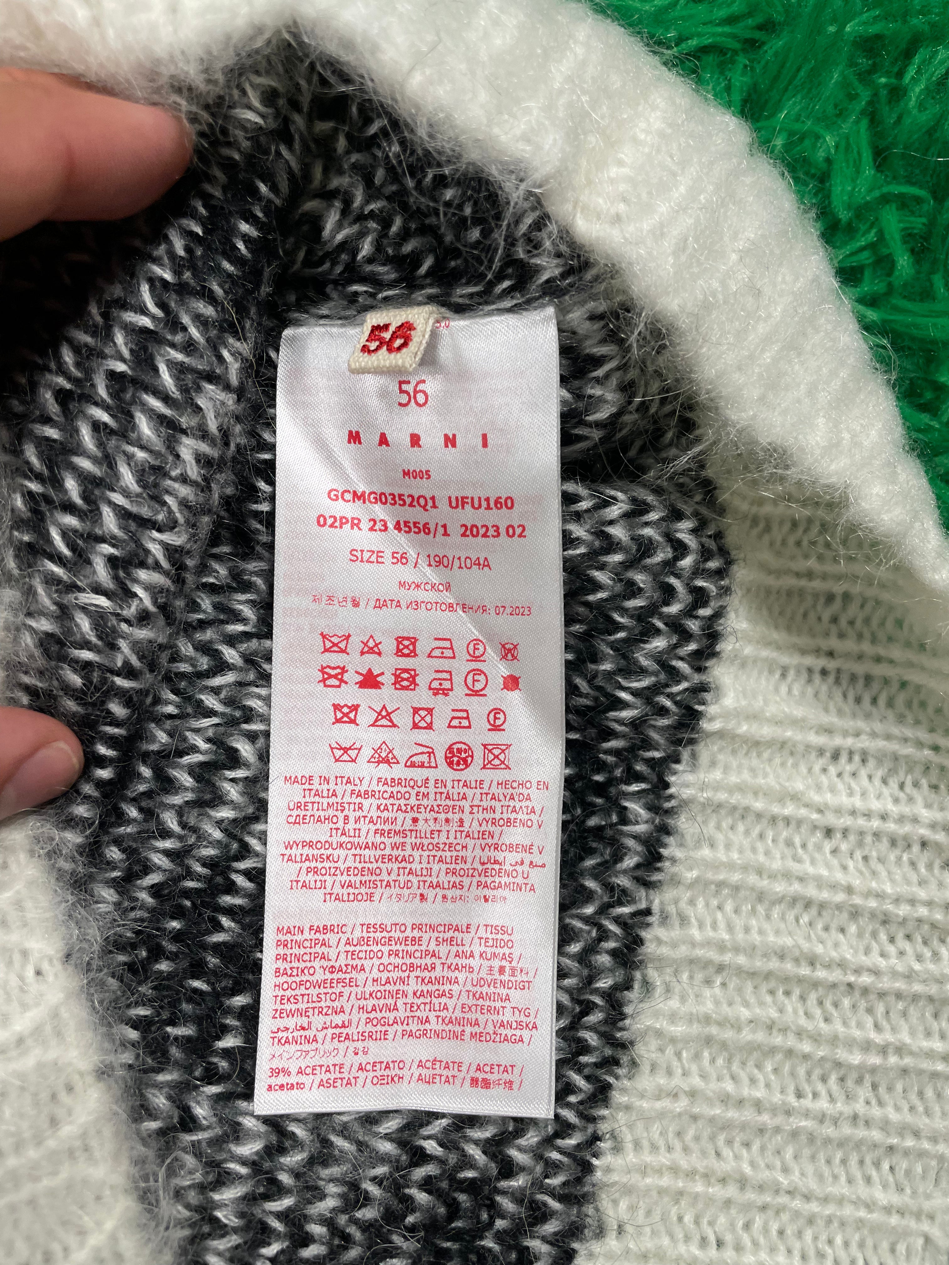 Marni Brushed Dots Fuzzy Wuzzy Round Neck Sweater 56 New