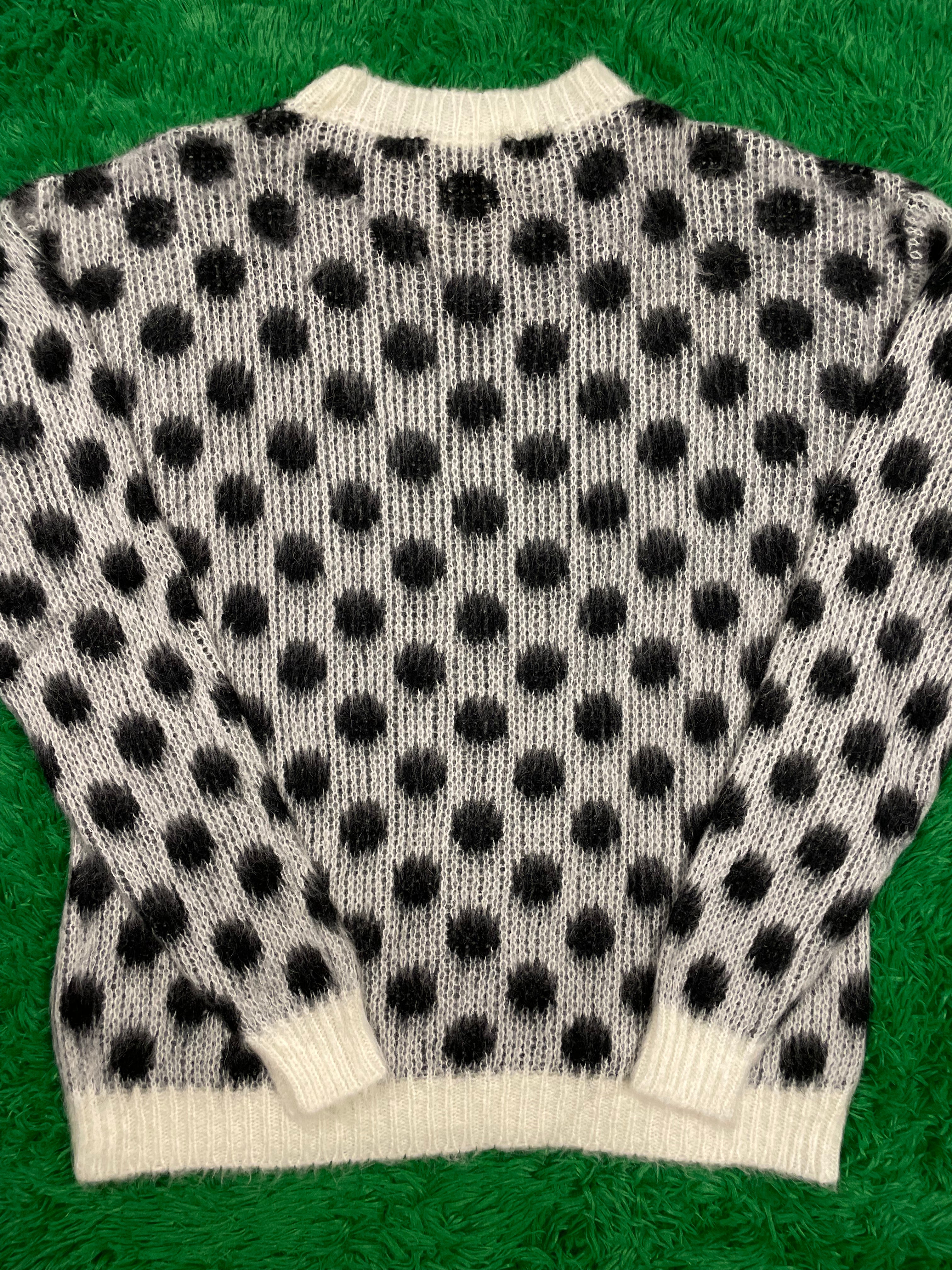 Marni Brushed Dots Fuzzy Wuzzy Round Neck Sweater 56 New