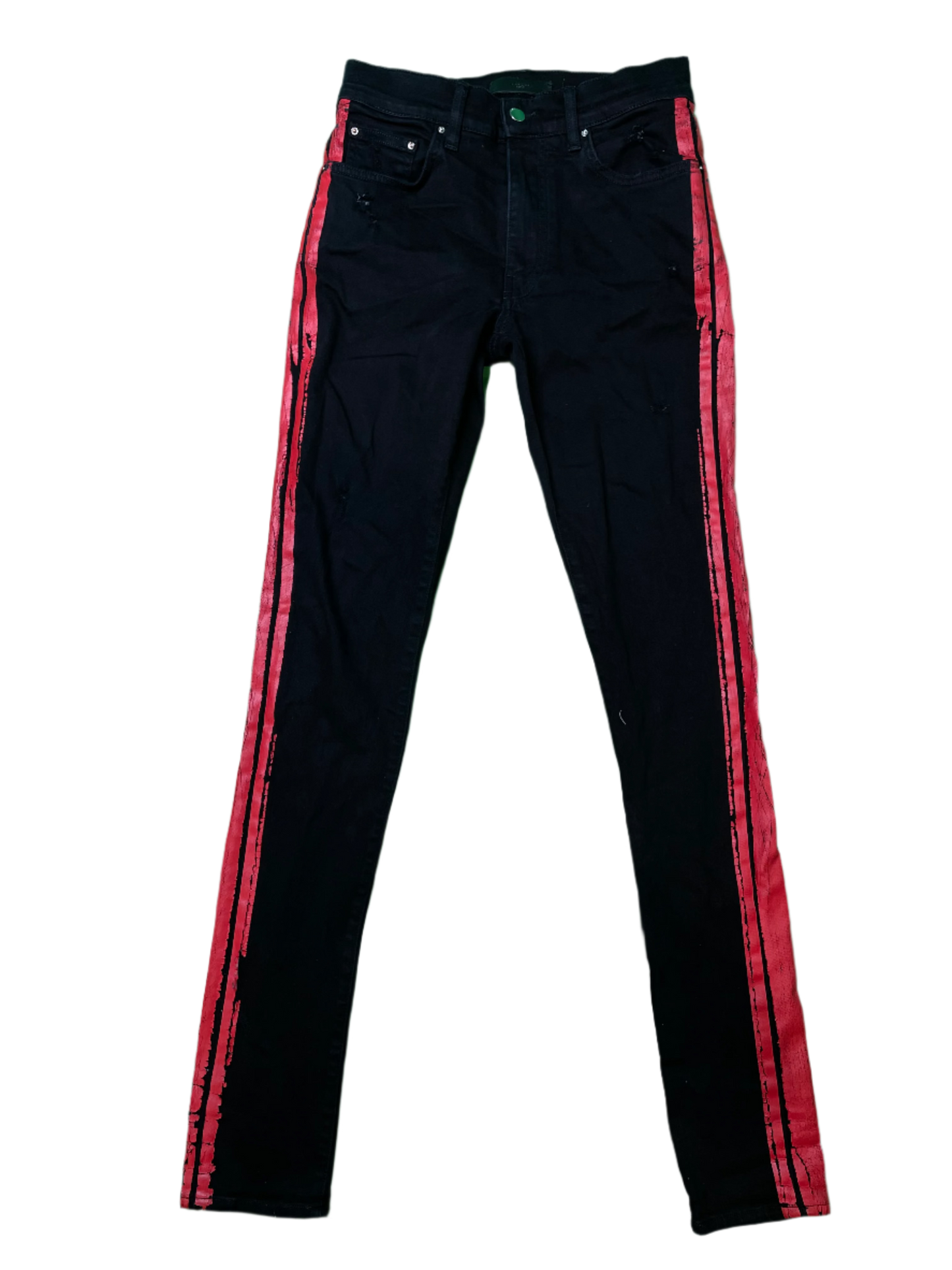 Amiri Black & Red Stripe Jeans