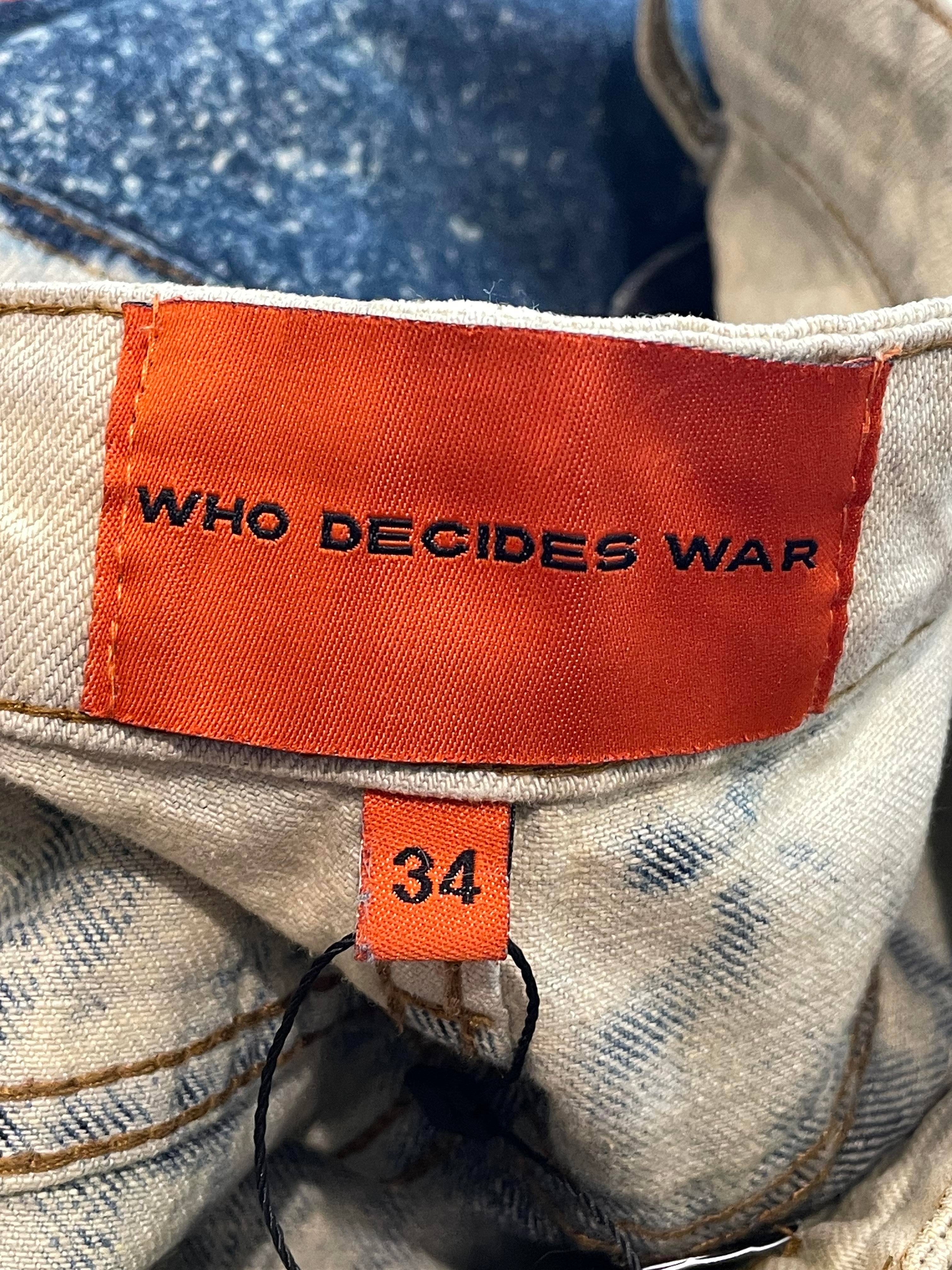 WDW Bleached Scripture Denim Dark Wash Jeans