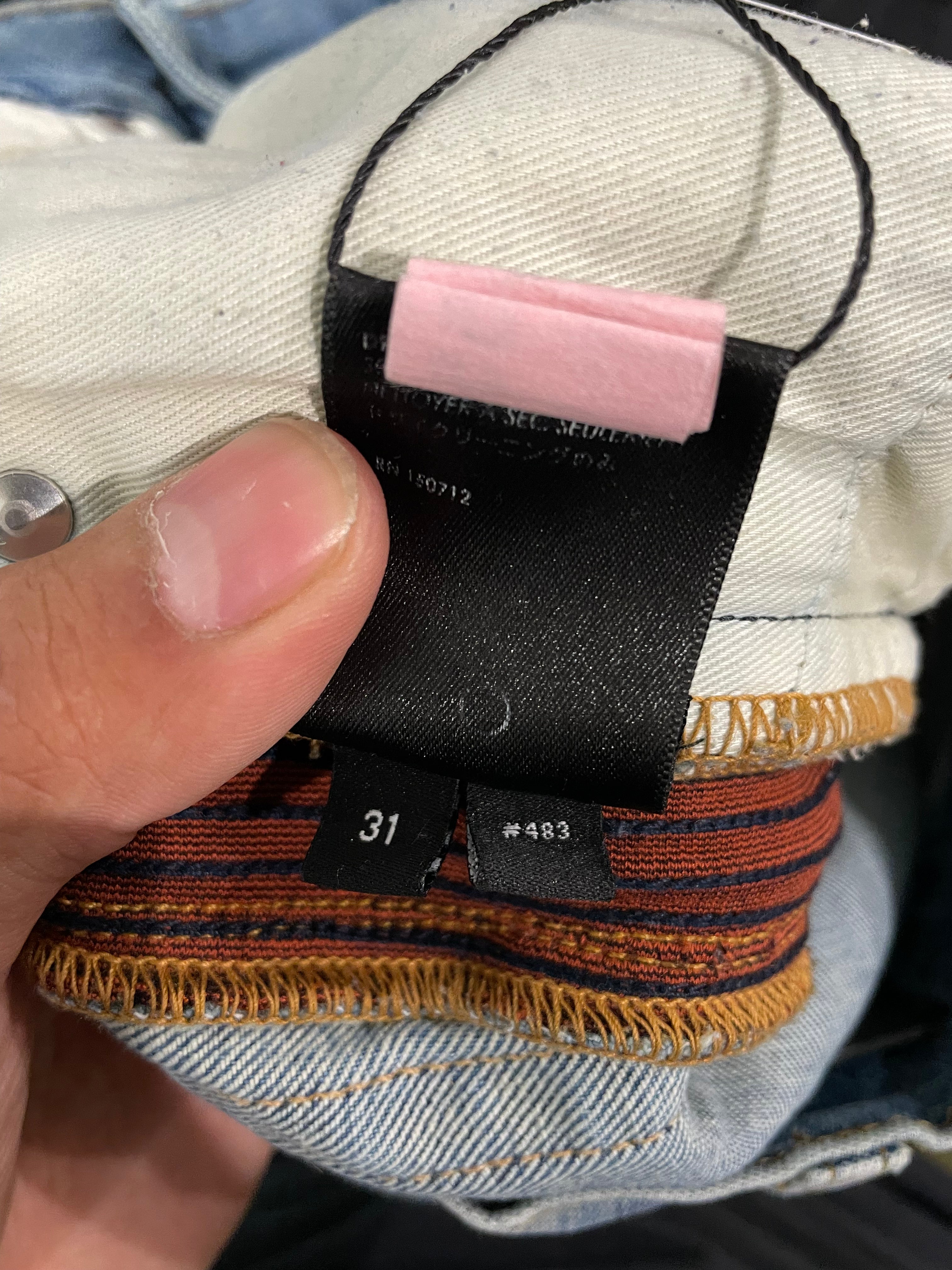 Amiri Zipper Thrasher Blue Jeans