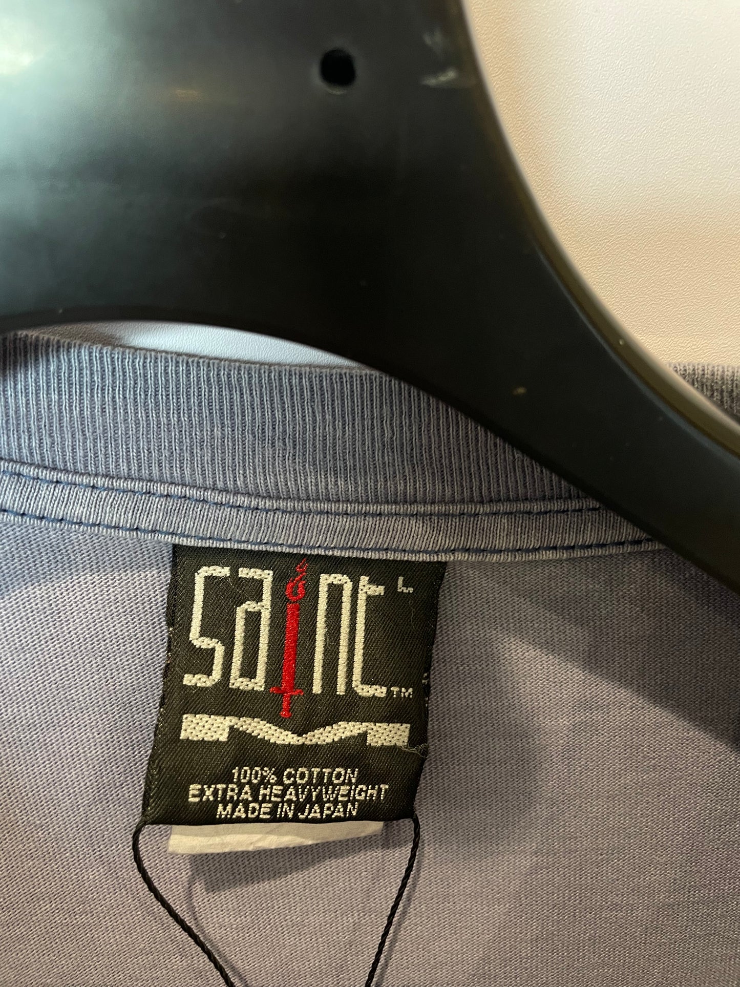 Saint Mxxxxxx Tee Powder Blue Power Force Used Large