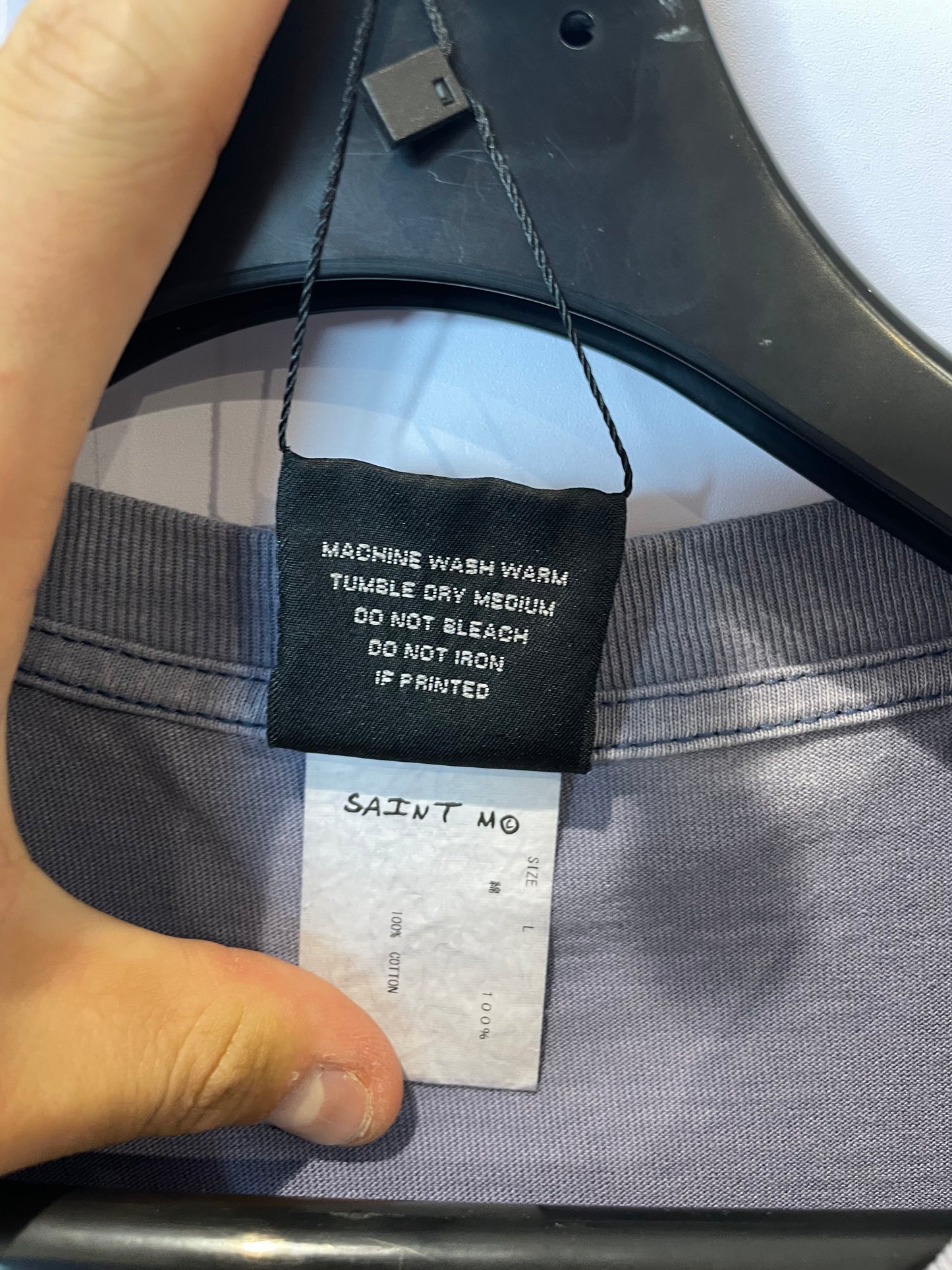 Saint Mxxxxxx Tee Powder Blue Power Force Used Large