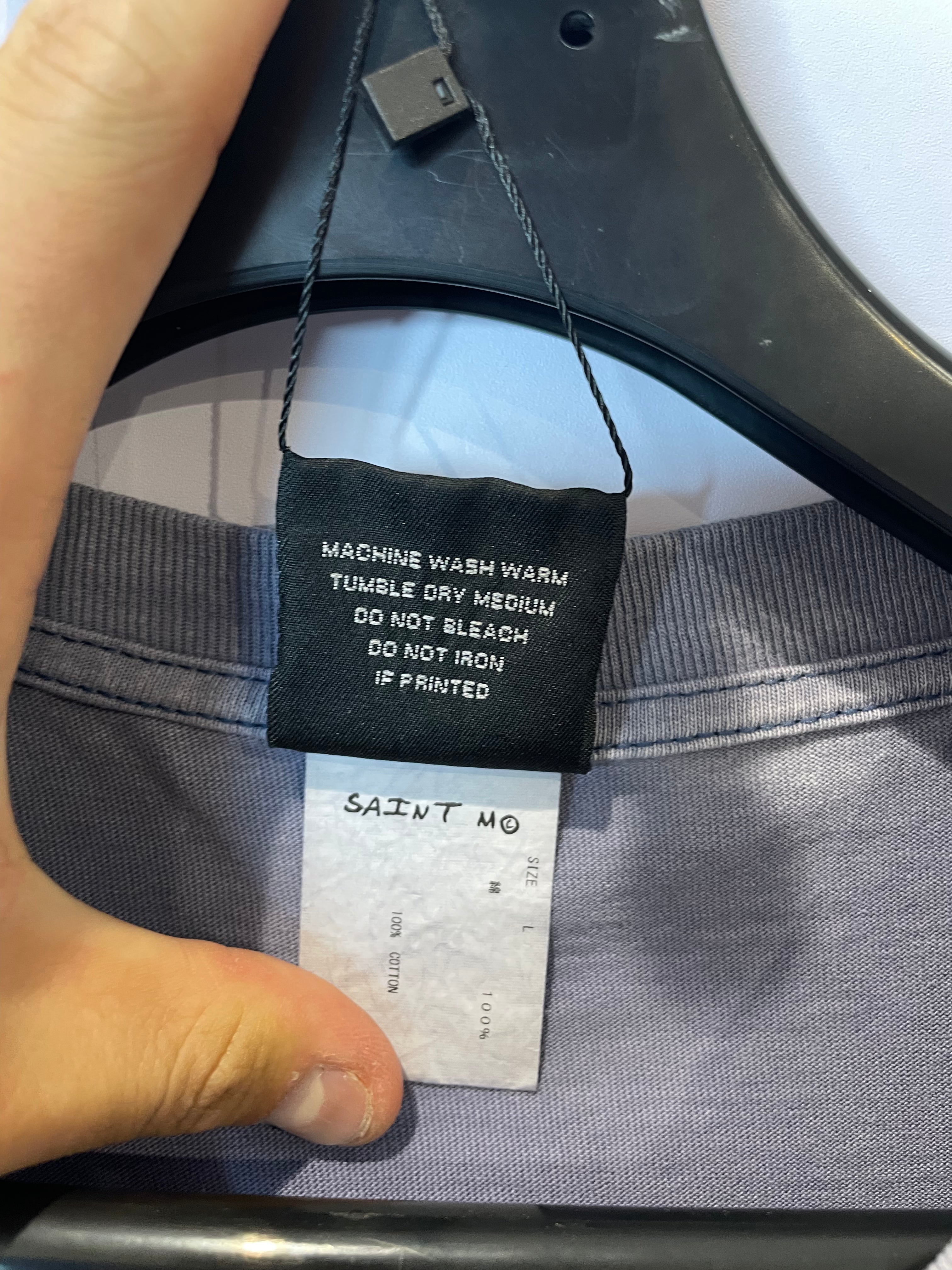Saint Mxxxxxx Tee Powder Blue Power Force Used Large