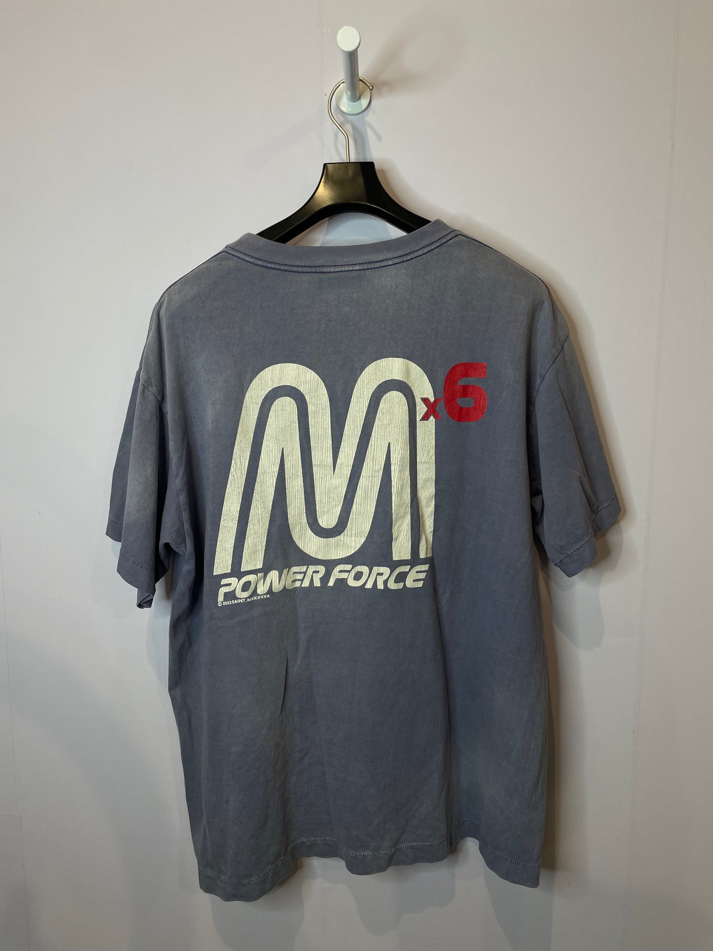 Saint Mxxxxxx Tee Powder Blue Power Force Used Large