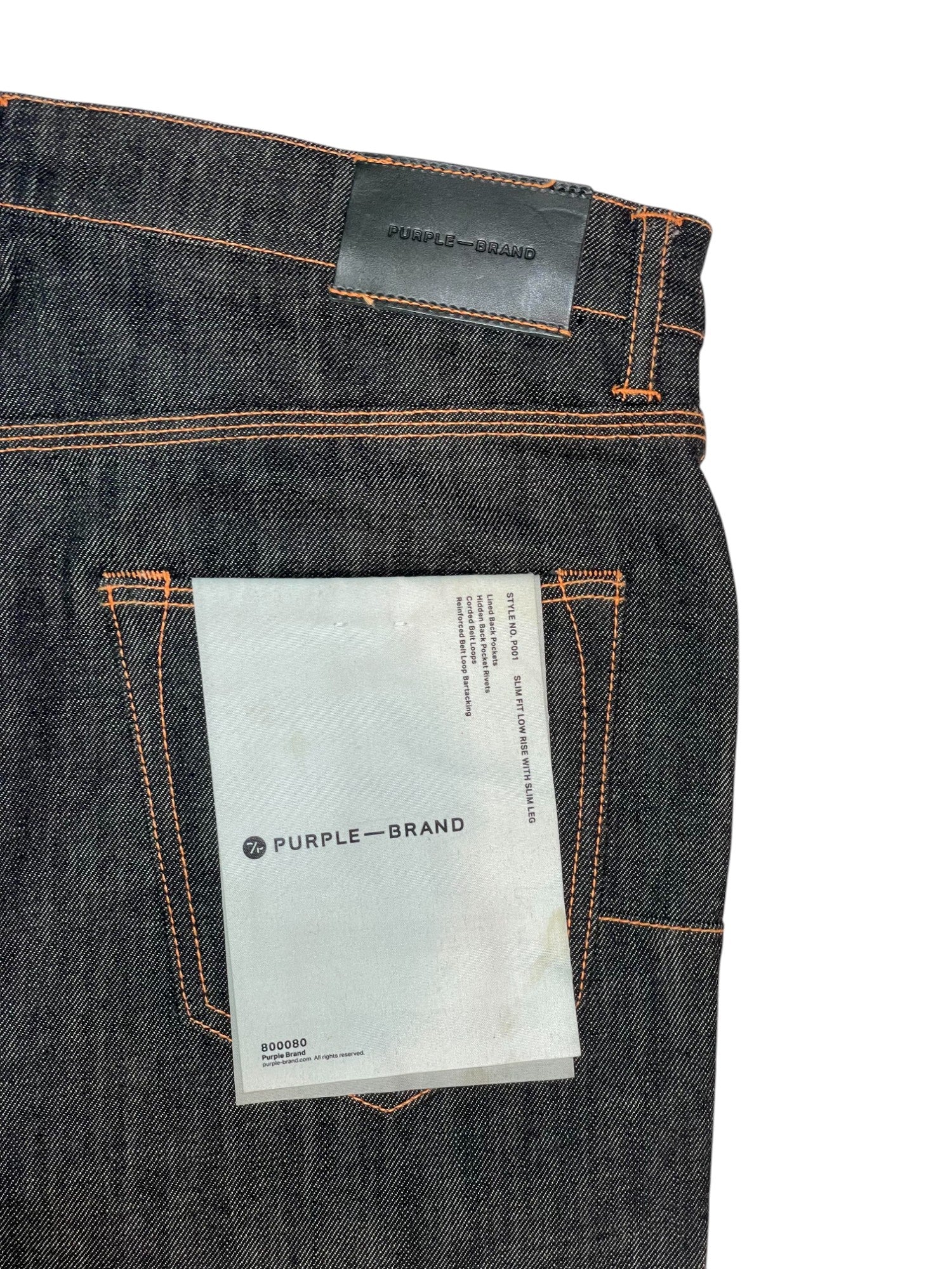 Purple Brand Black Orange Stitch Jeans