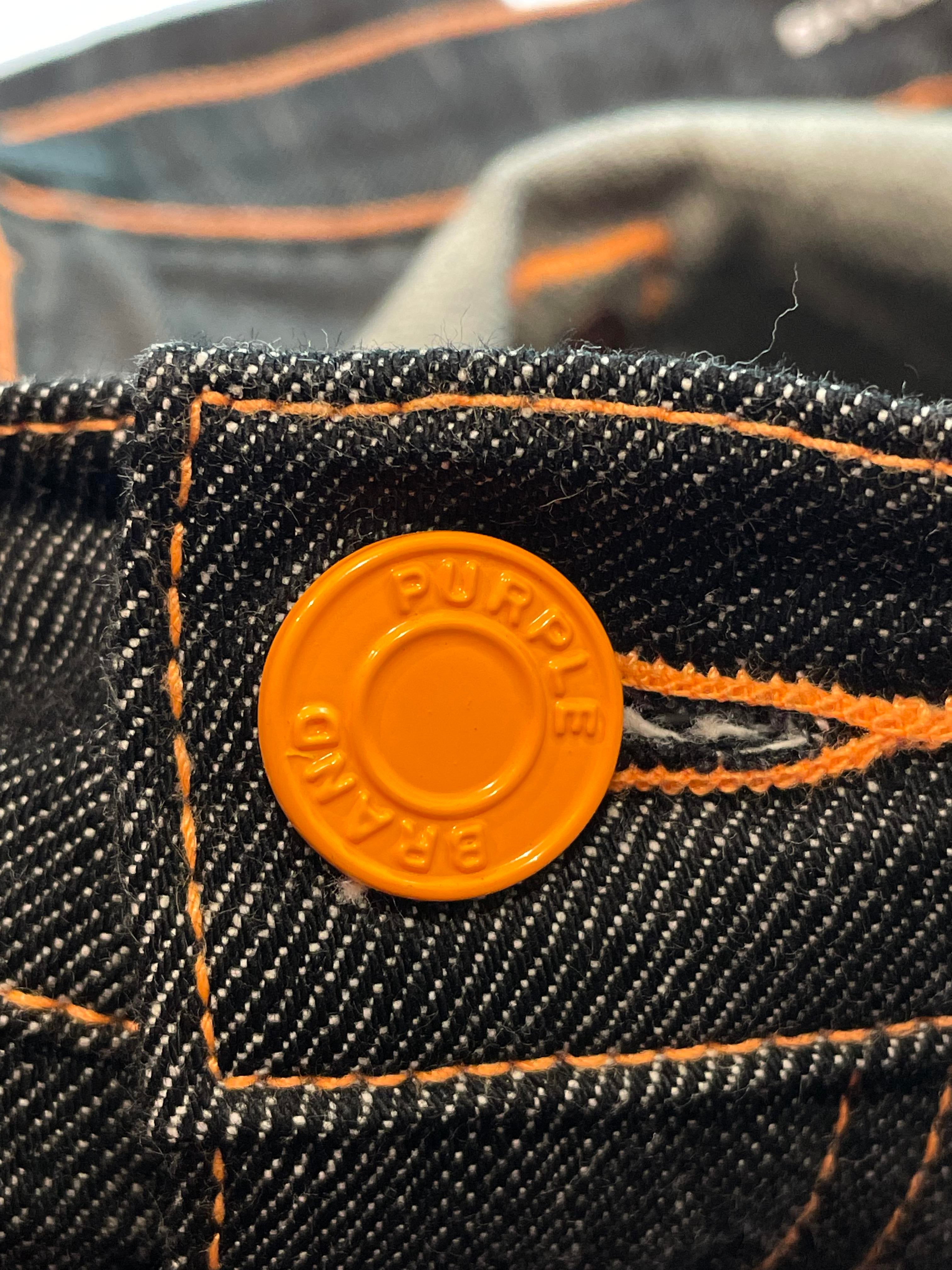 Purple Brand Black Orange Stitch Jeans