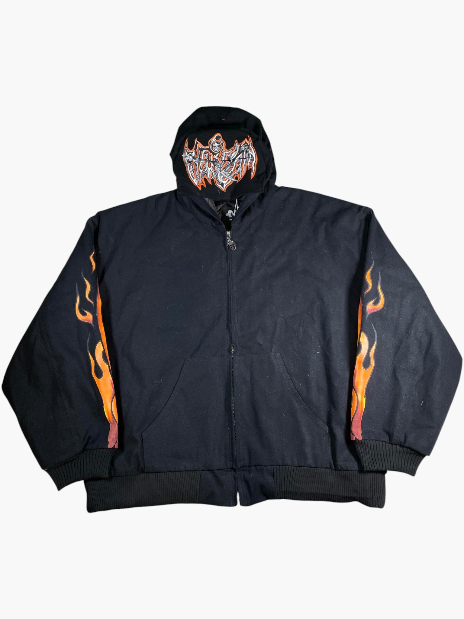 Warren Lotas Carhartt Flame Black & Orange Jacket
