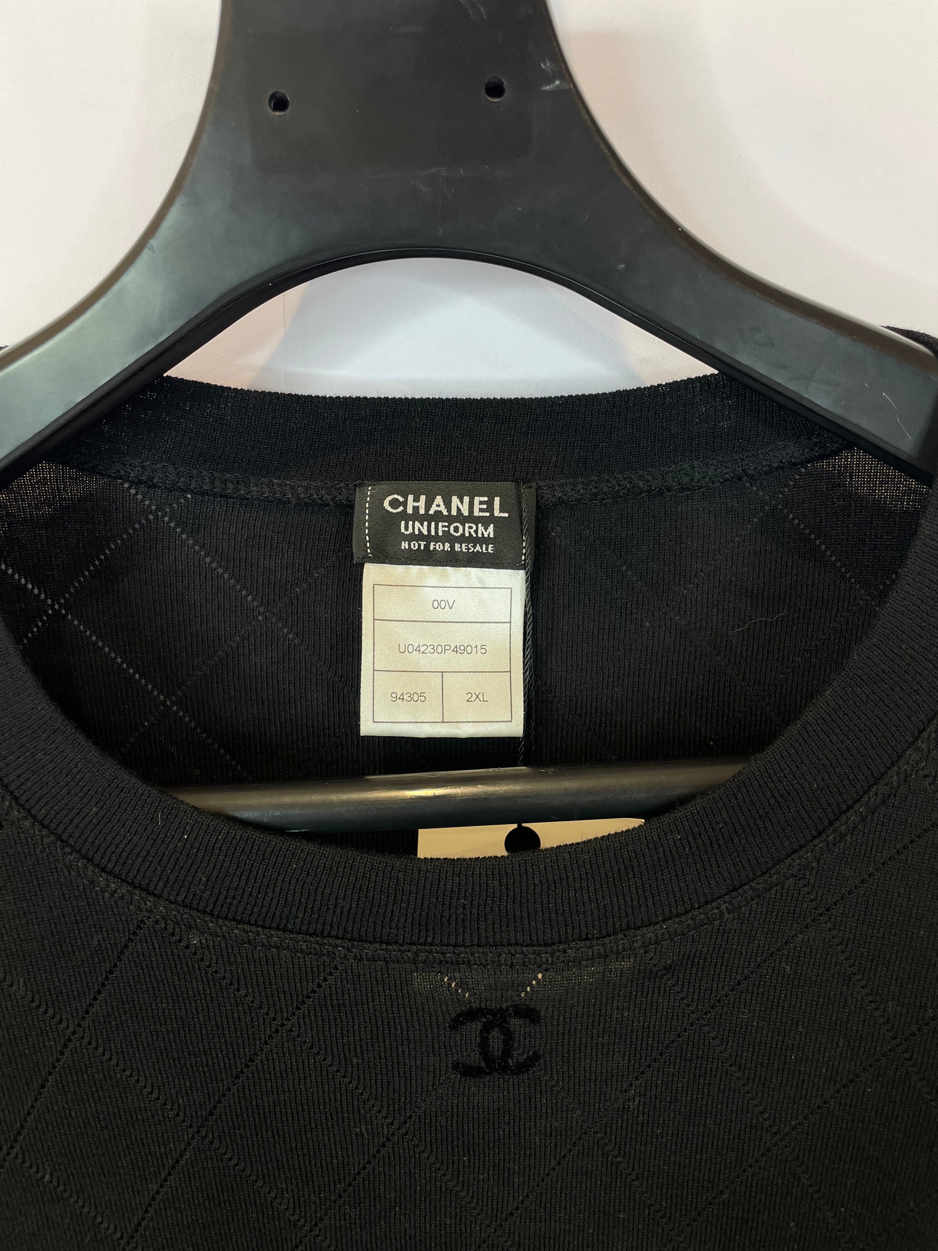 Chanel Quilted LS Black Used XXL