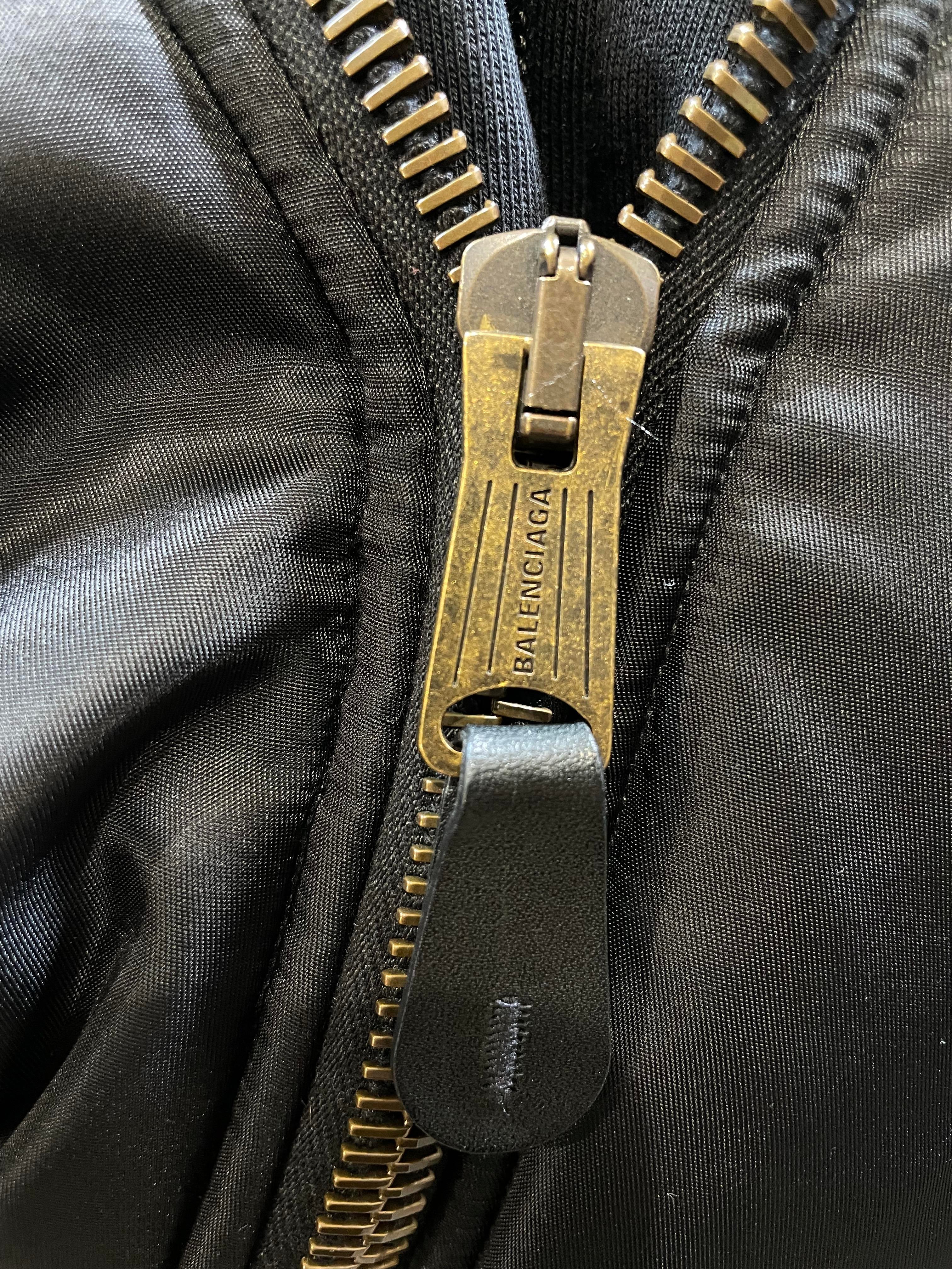 Balenciaga All In Hybrid Black Bomber Jacket
