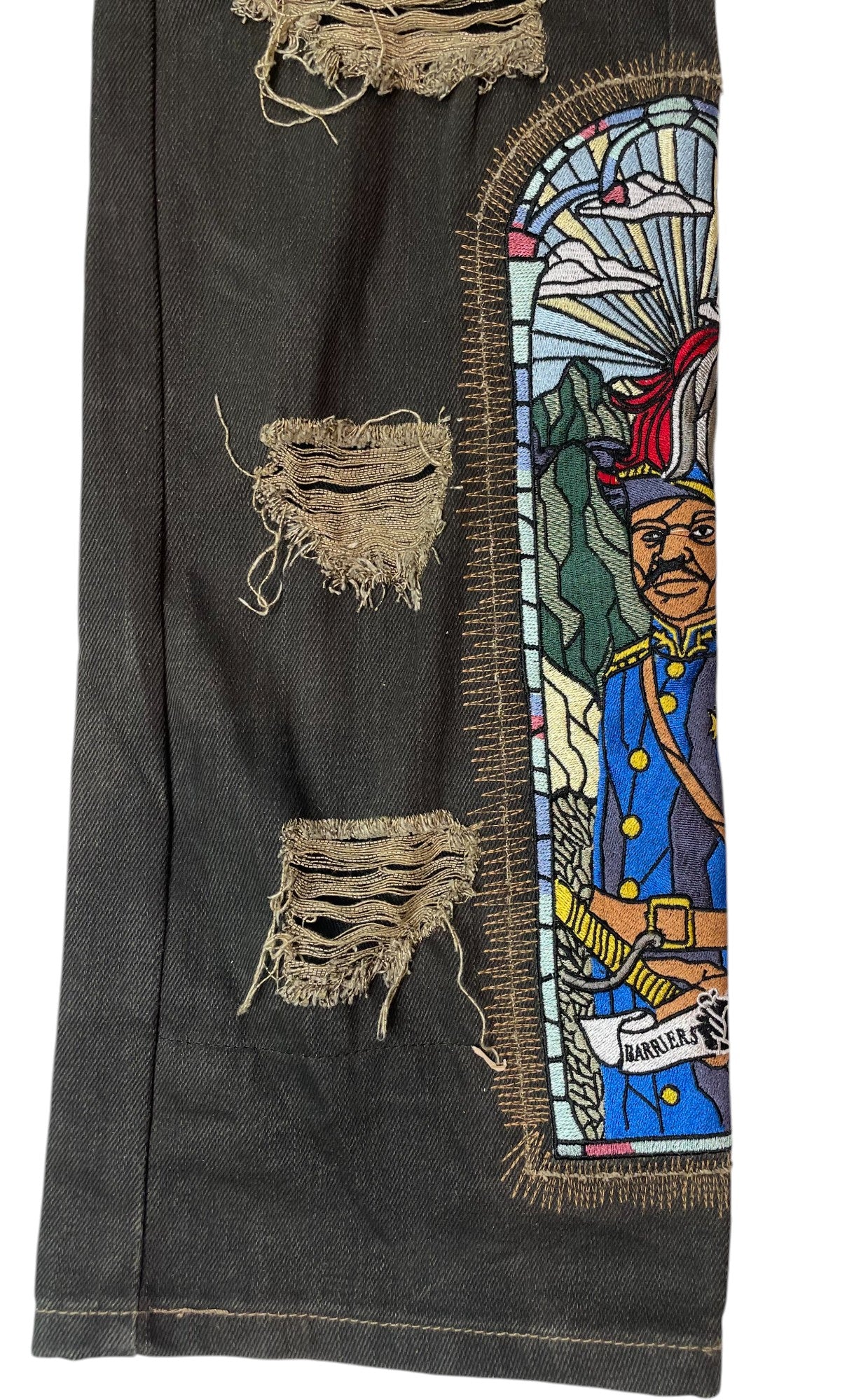 WDW Barriers Brown Multi Denim