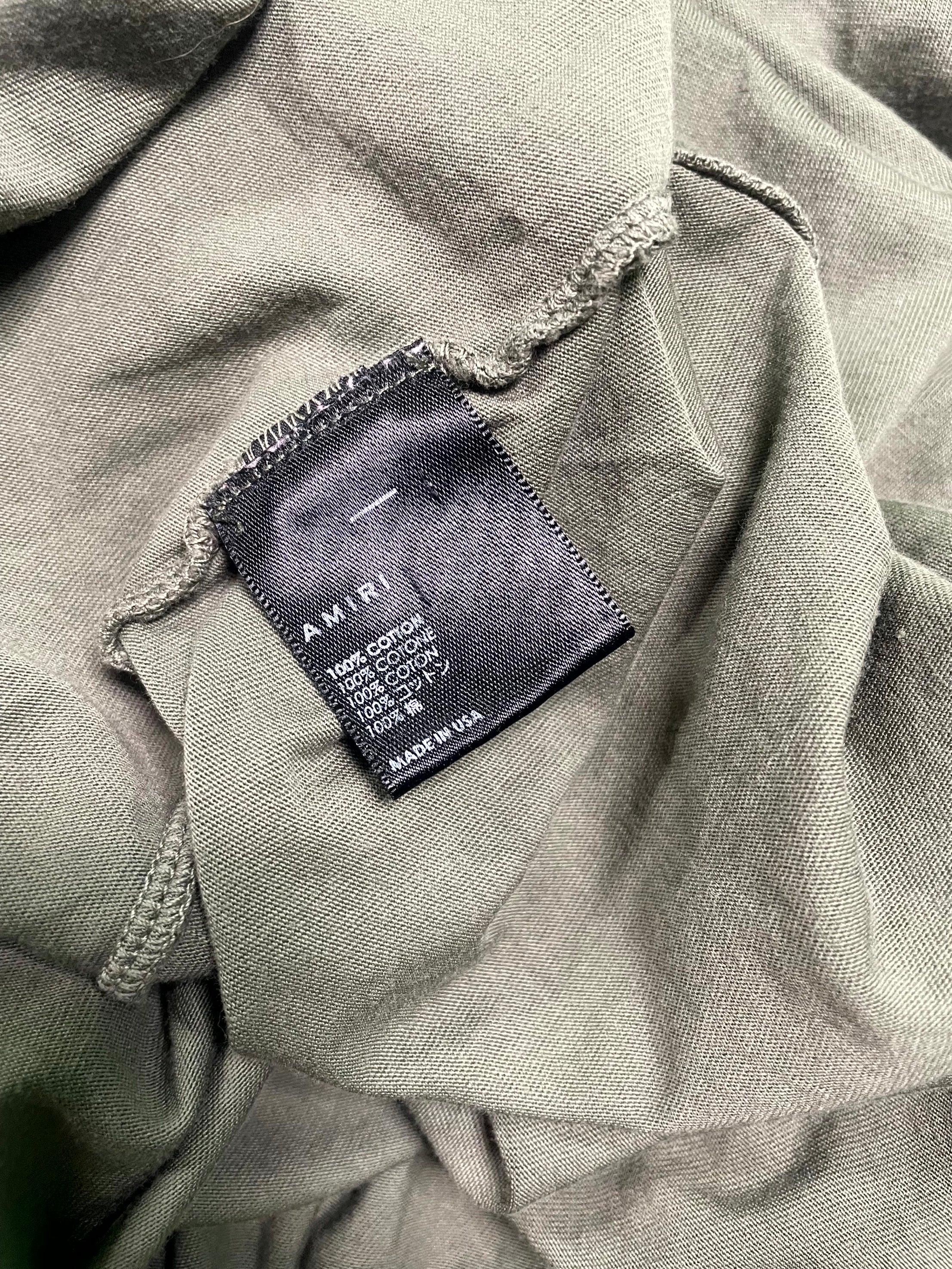 Amiri Core Logo Olive & Orange Tee