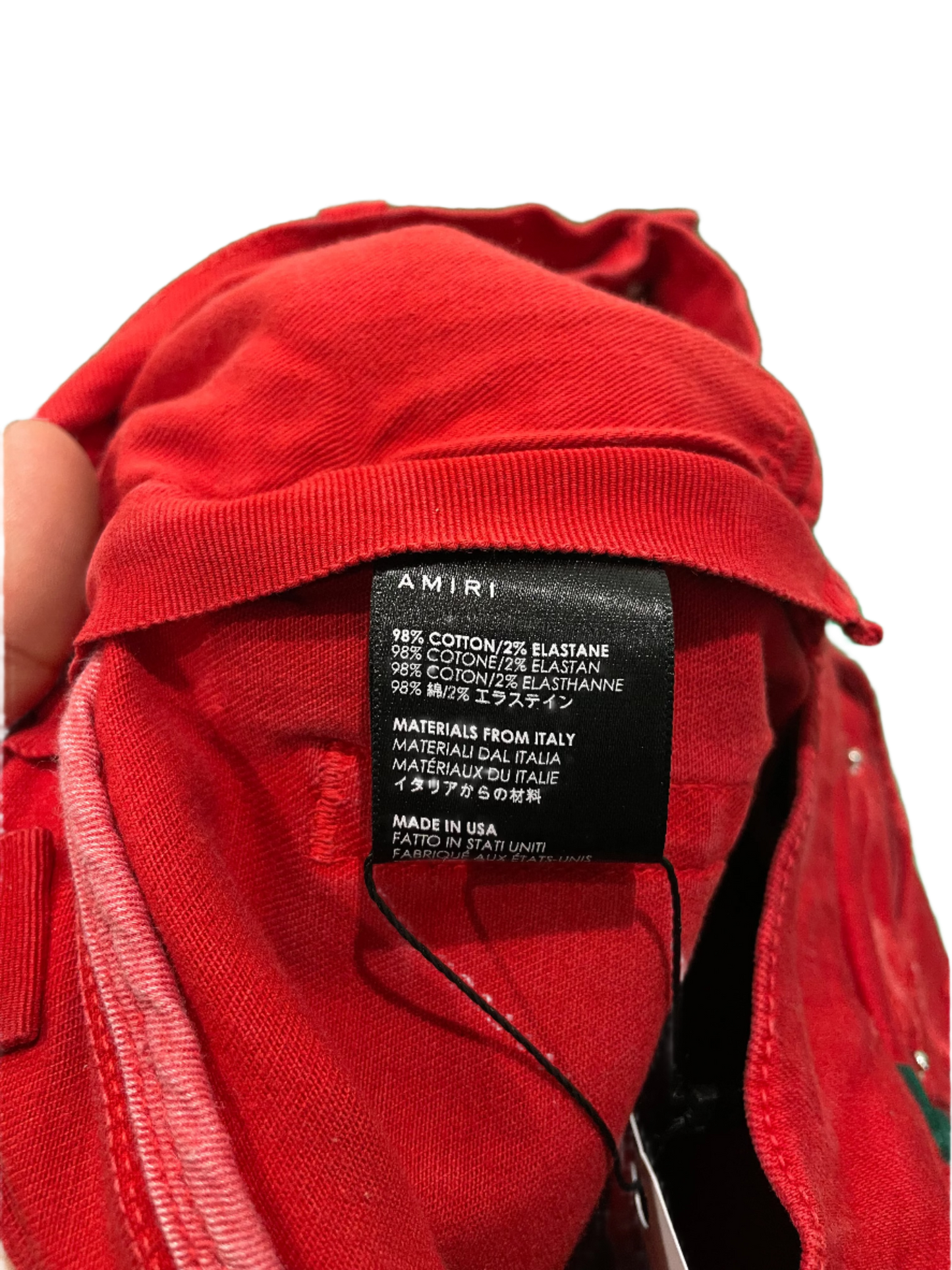Amiri Thrasher Red & Black Jeans