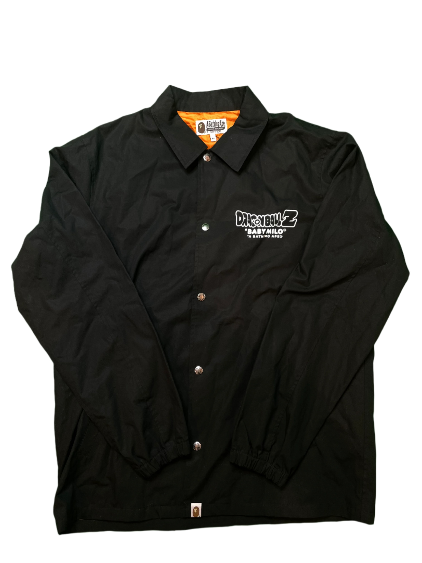BAPE x Dragon Ball Z Black Button Up Black & Orange Shirt Jacket