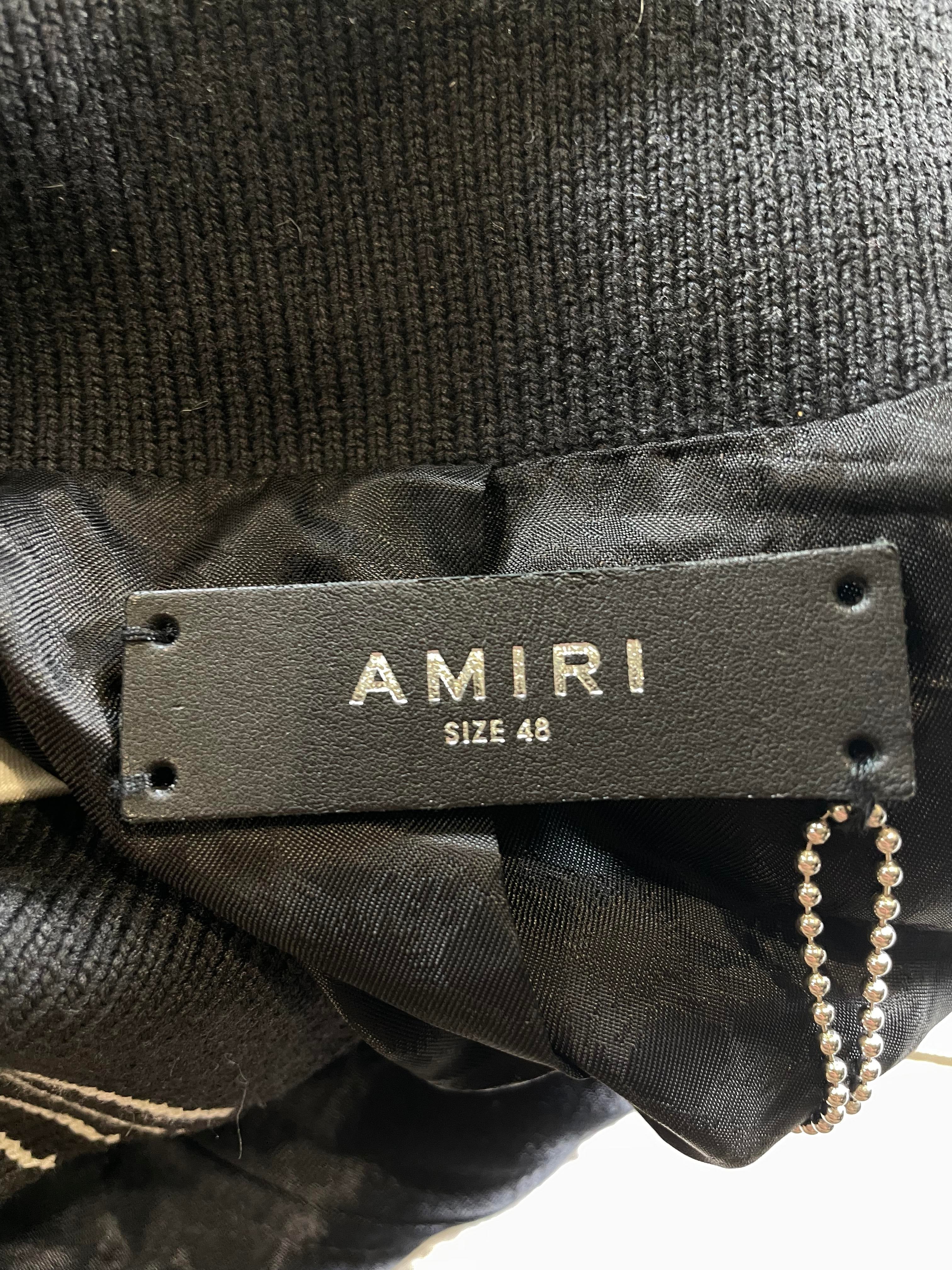 Amiri Silk Music Note Blouson Jacket