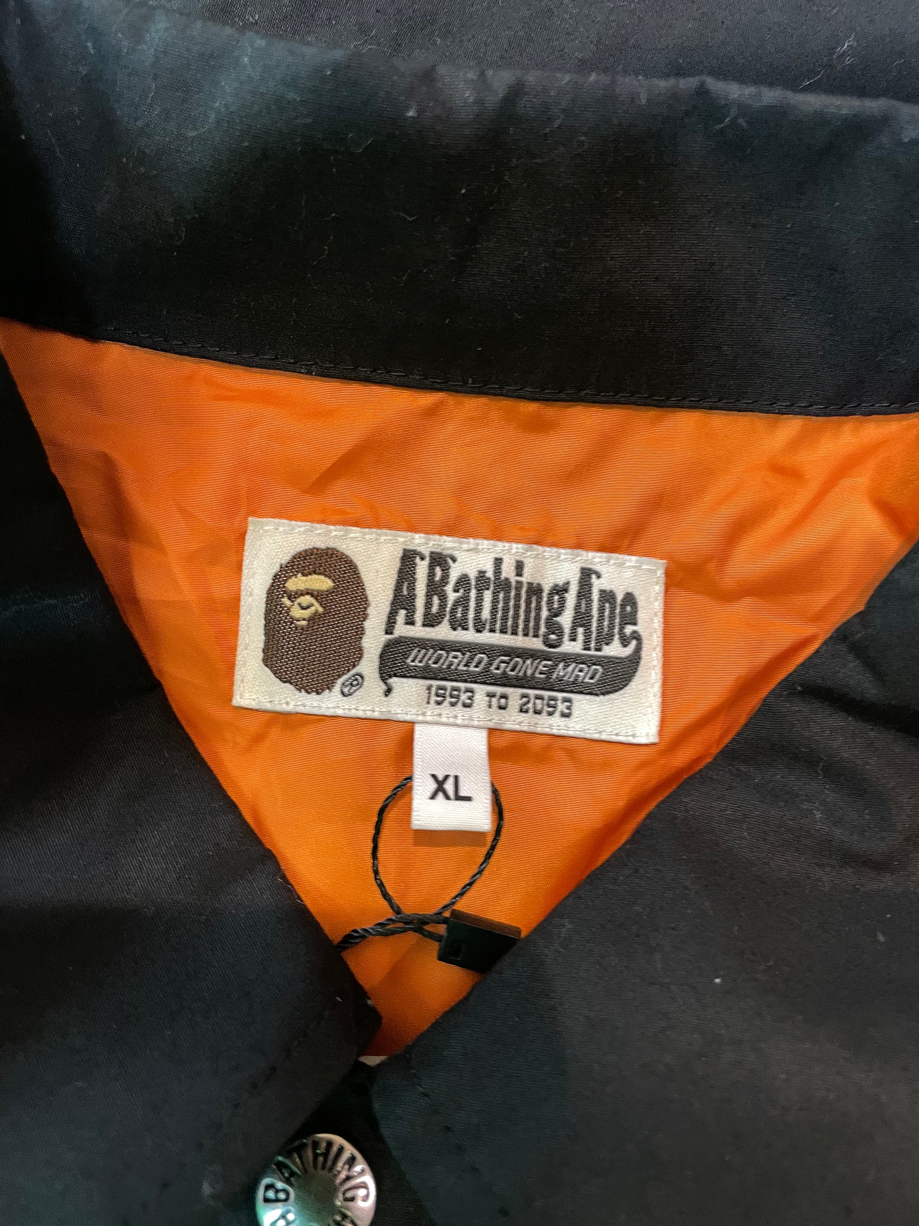 BAPE x Dragon Ball Z Black Button Up Black & Orange Shirt Jacket