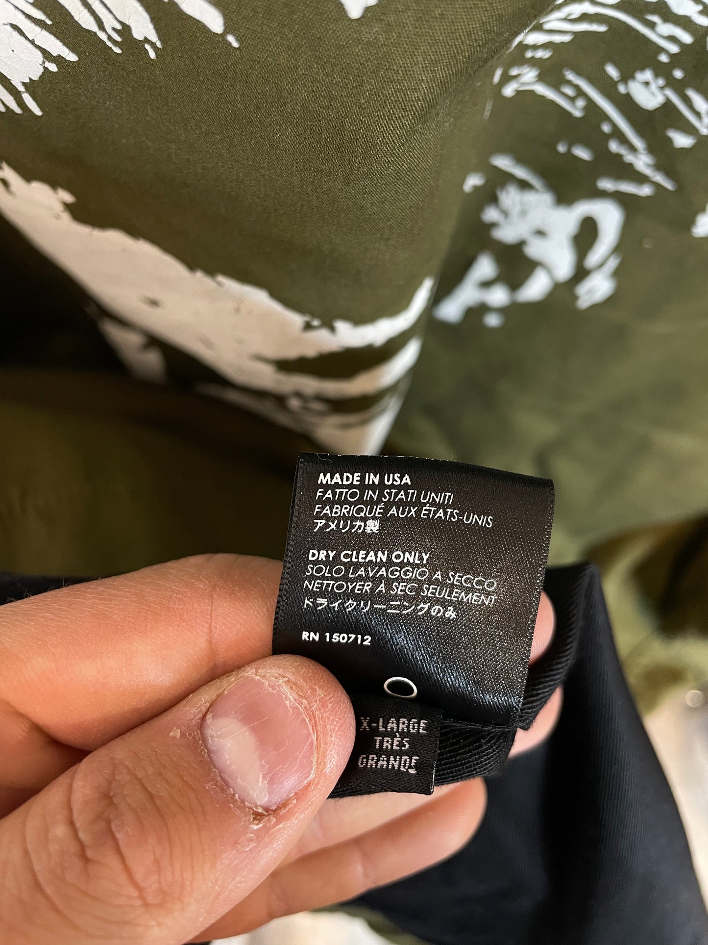 Amiri Lost Boys Trench Coat Olive Used XL