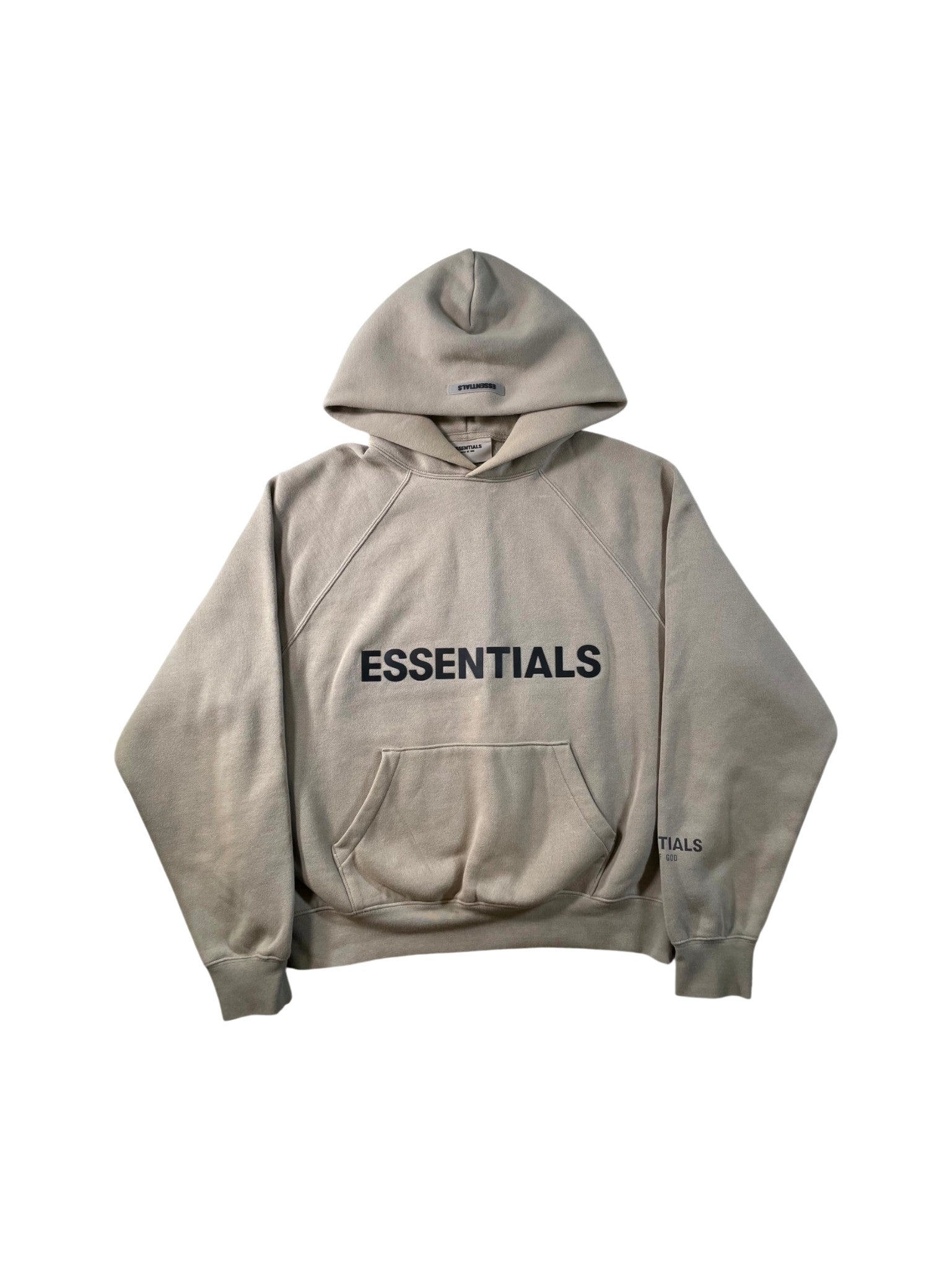 Essentials Applique Logo Tan Hoodie