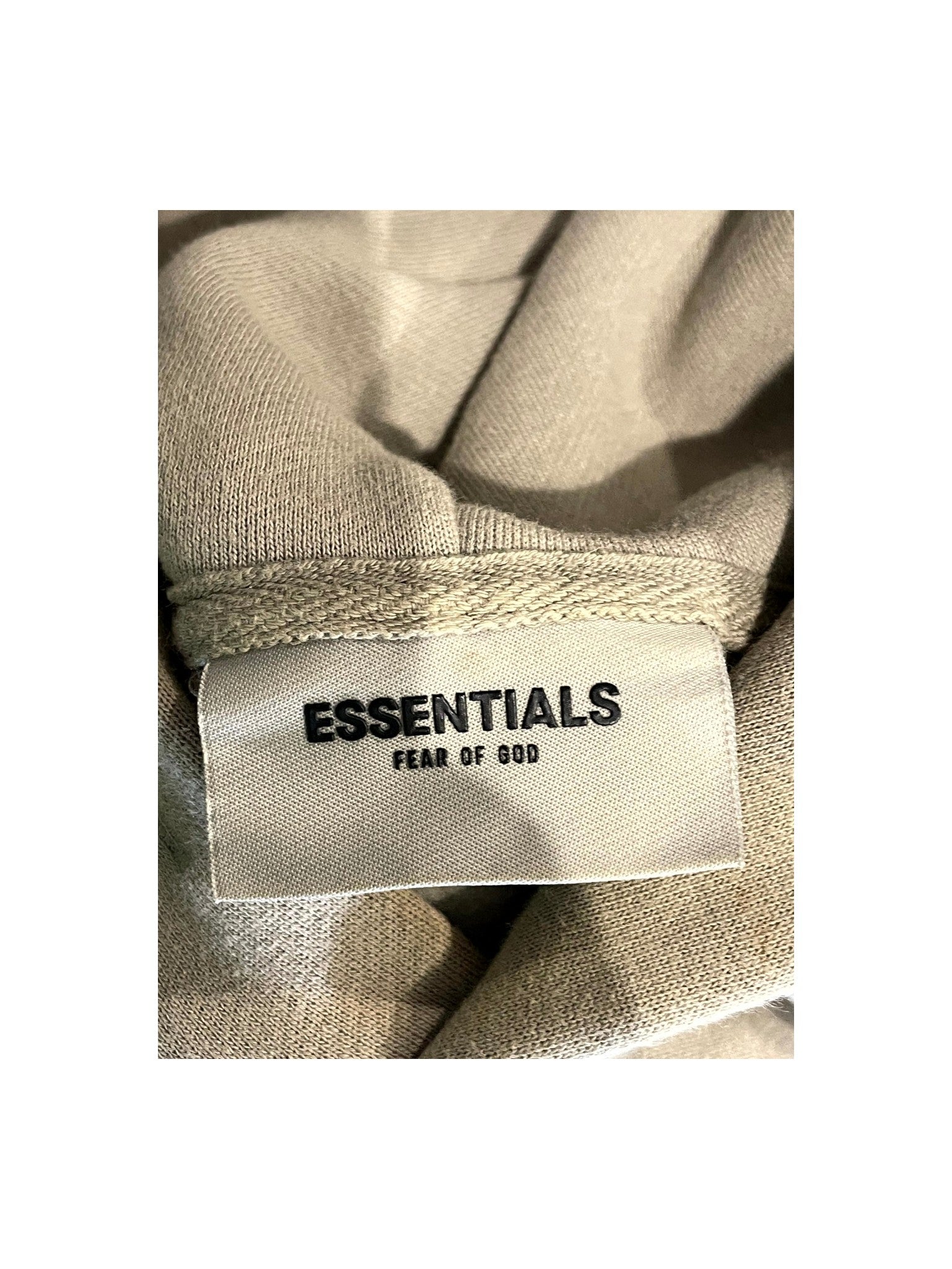 Essentials Applique Logo Tan Hoodie
