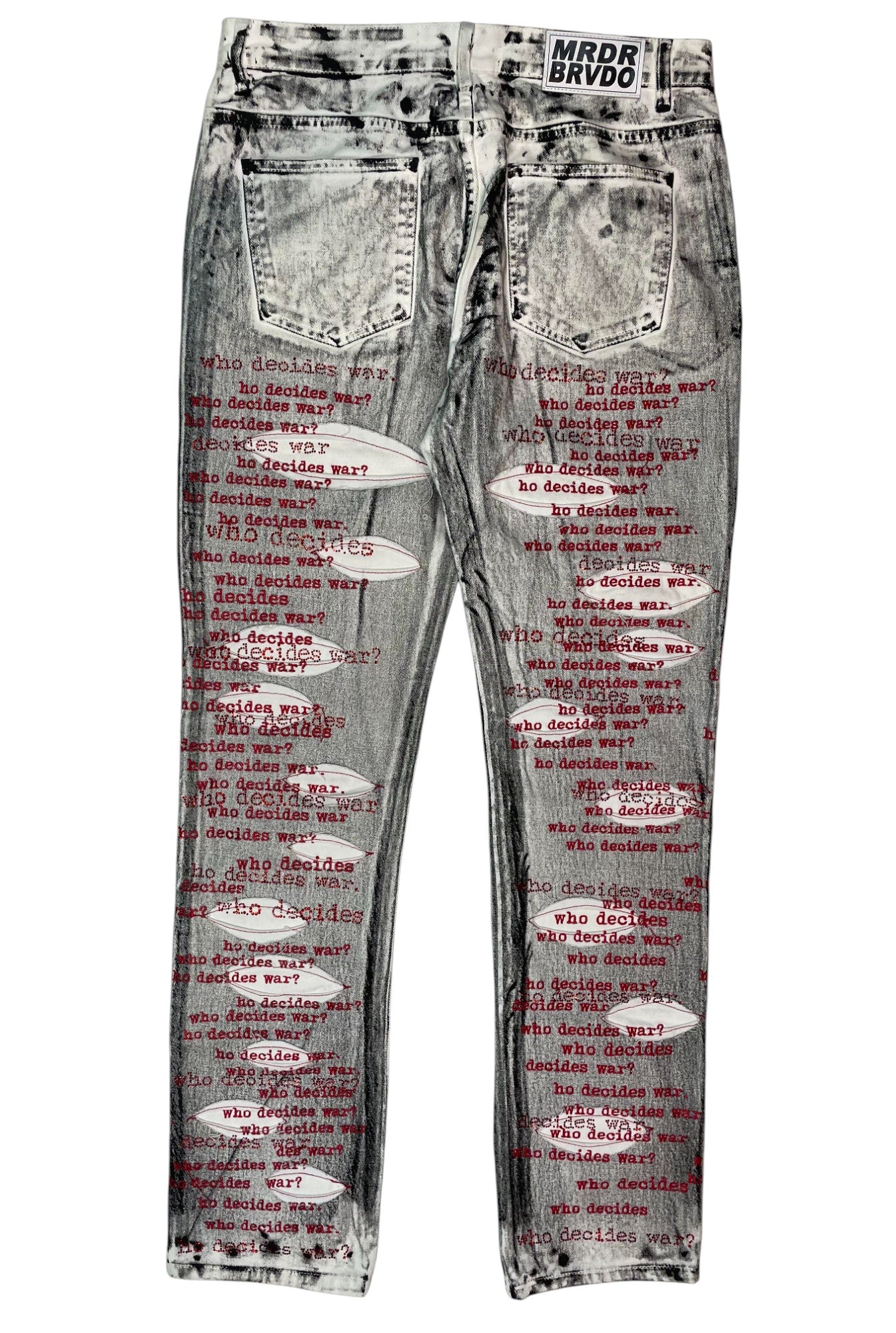 WDW Stripture White & Red Denim