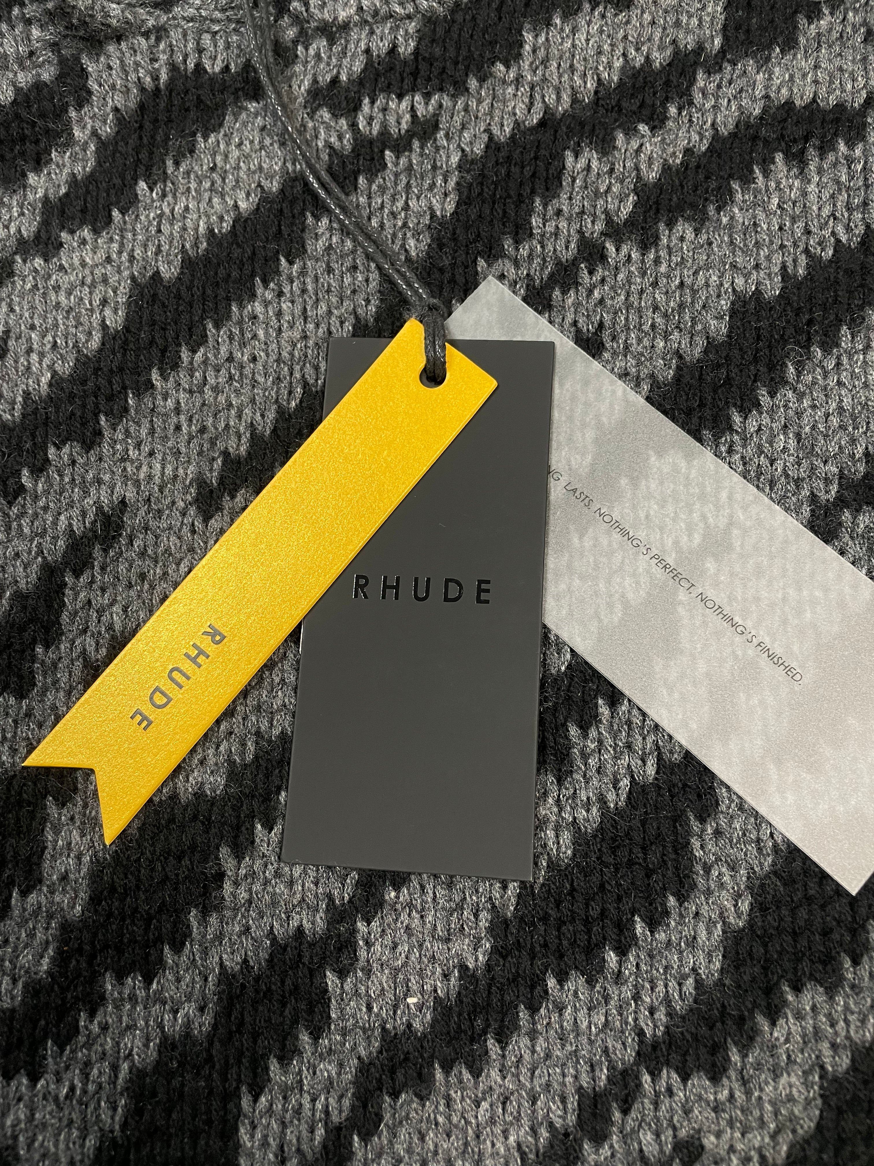 Rhude Zebra Knit Hoodie Medium New