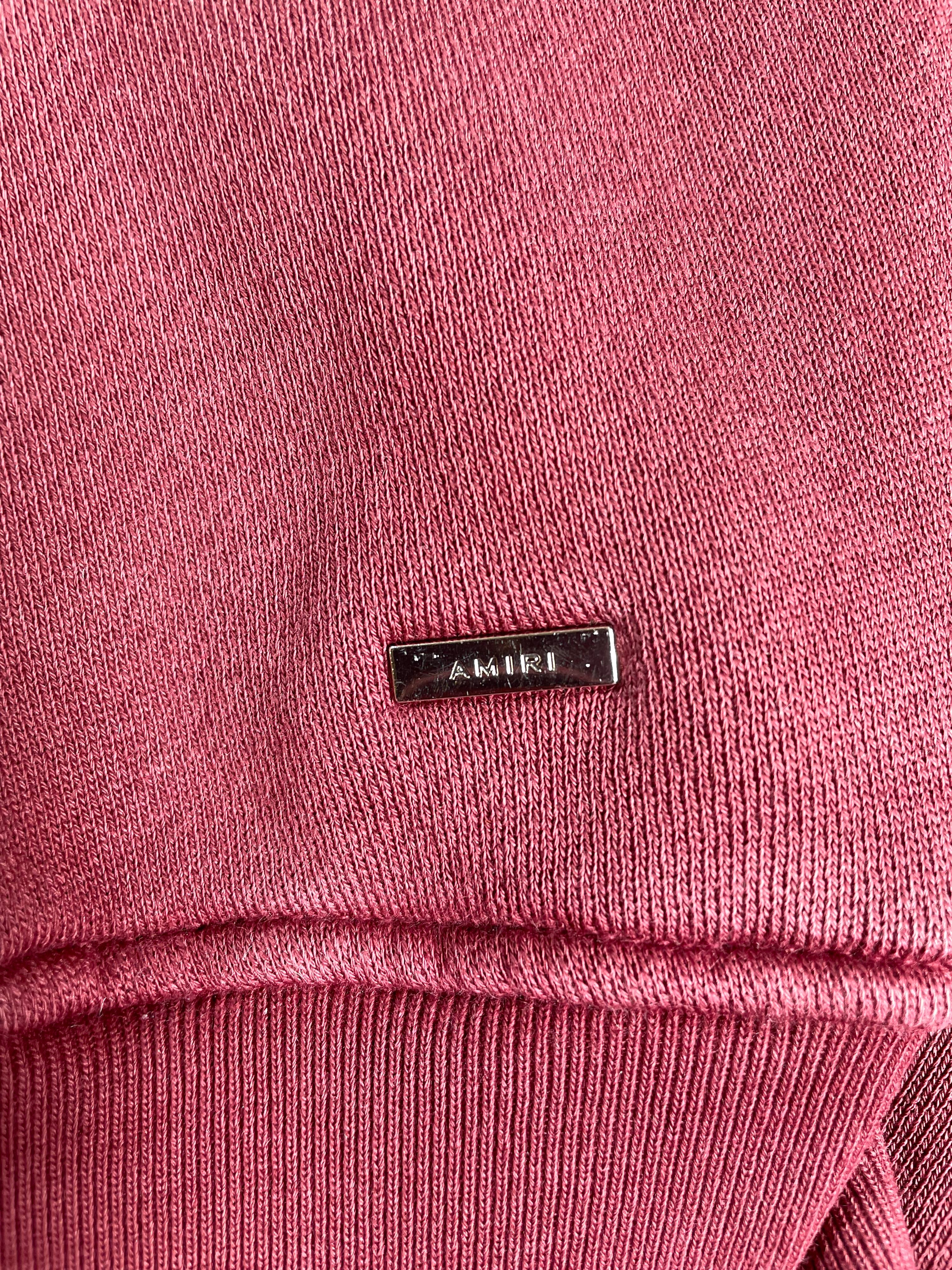 Amiri Rodeo Rive Maroon Crewneck