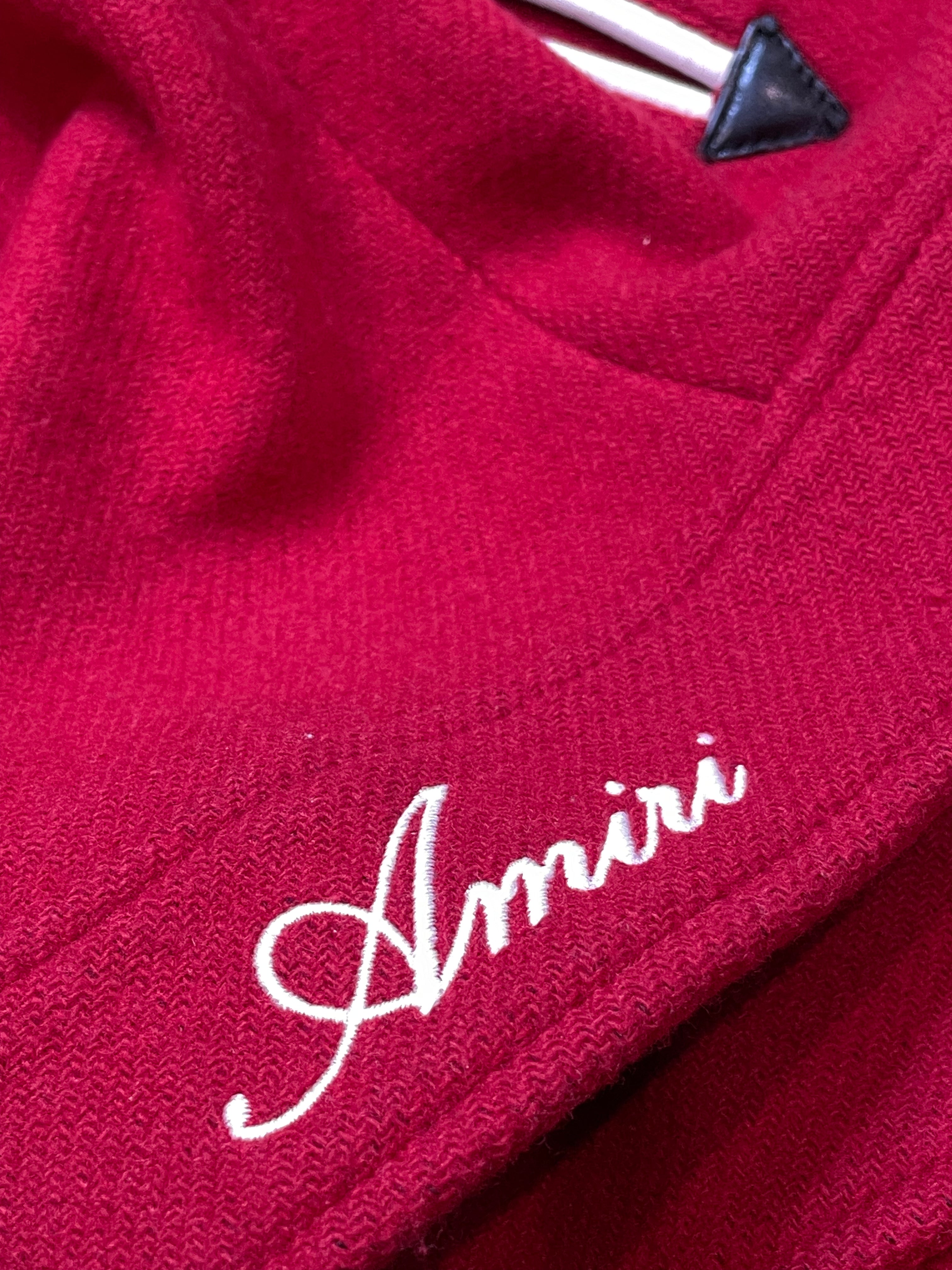 Amiri MA Diamond Logo Red Varsity Jacket