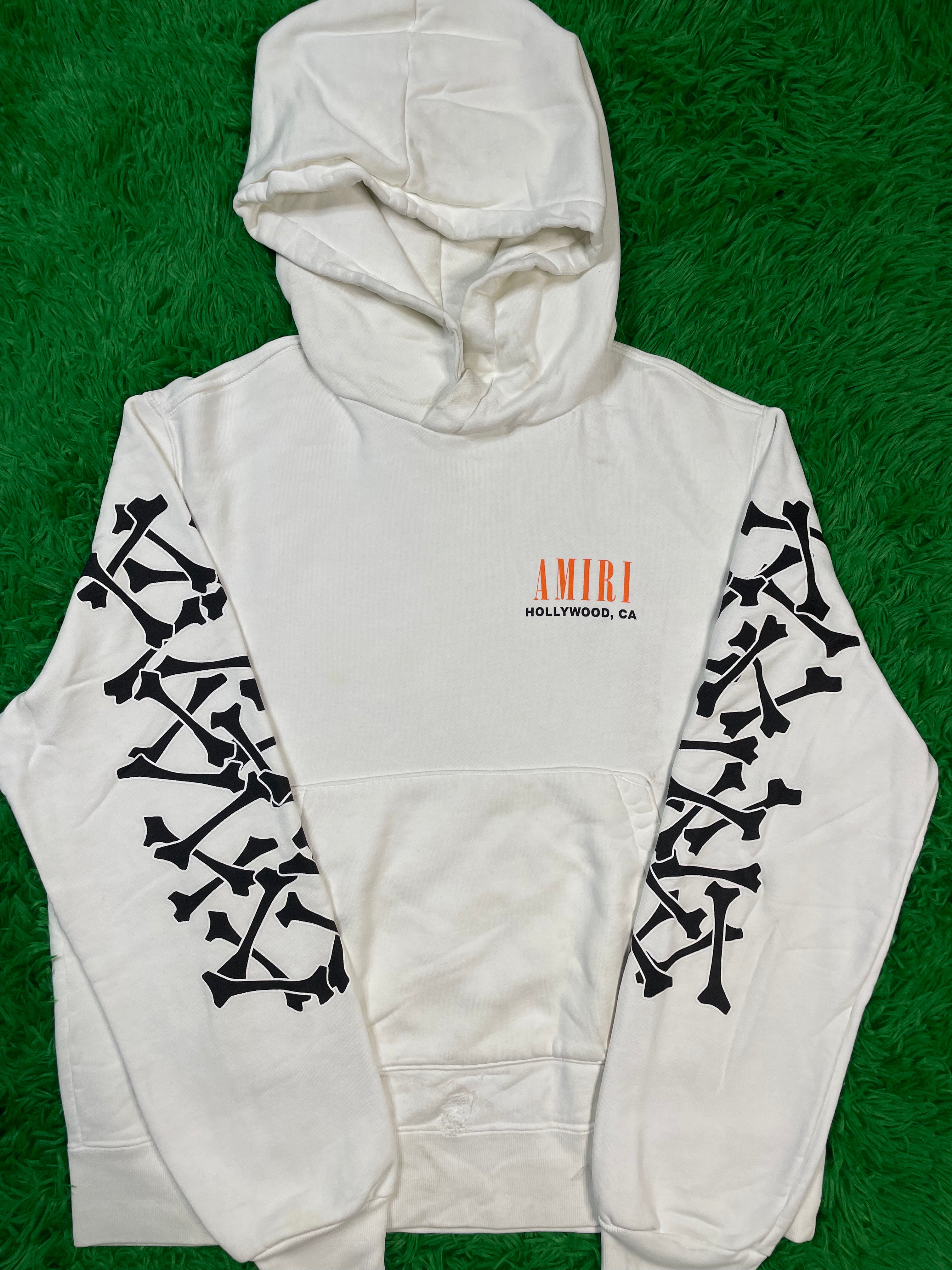 Amiri Bone White Hoodie