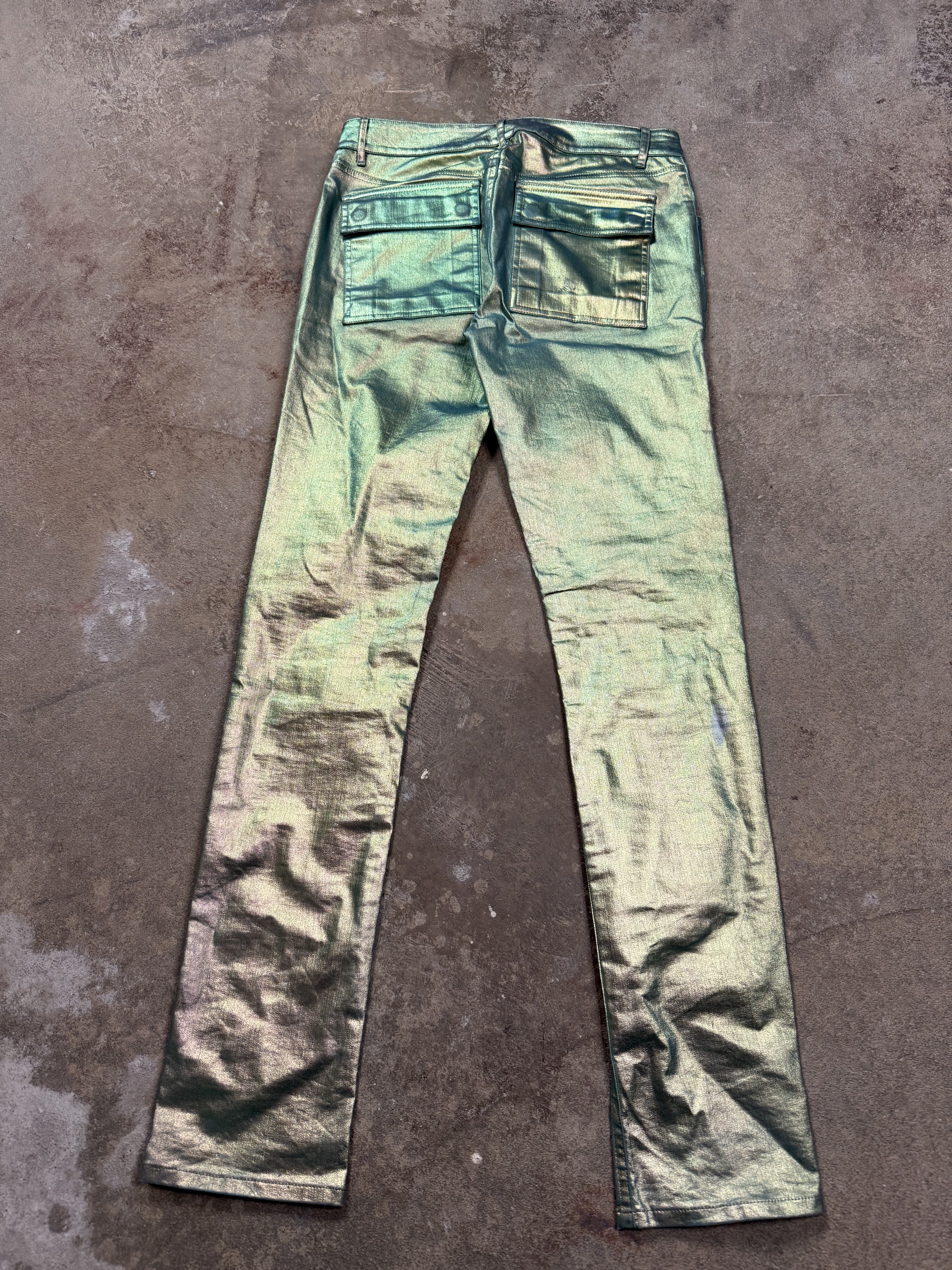 Rick Owen Metallic Jeans Used 34