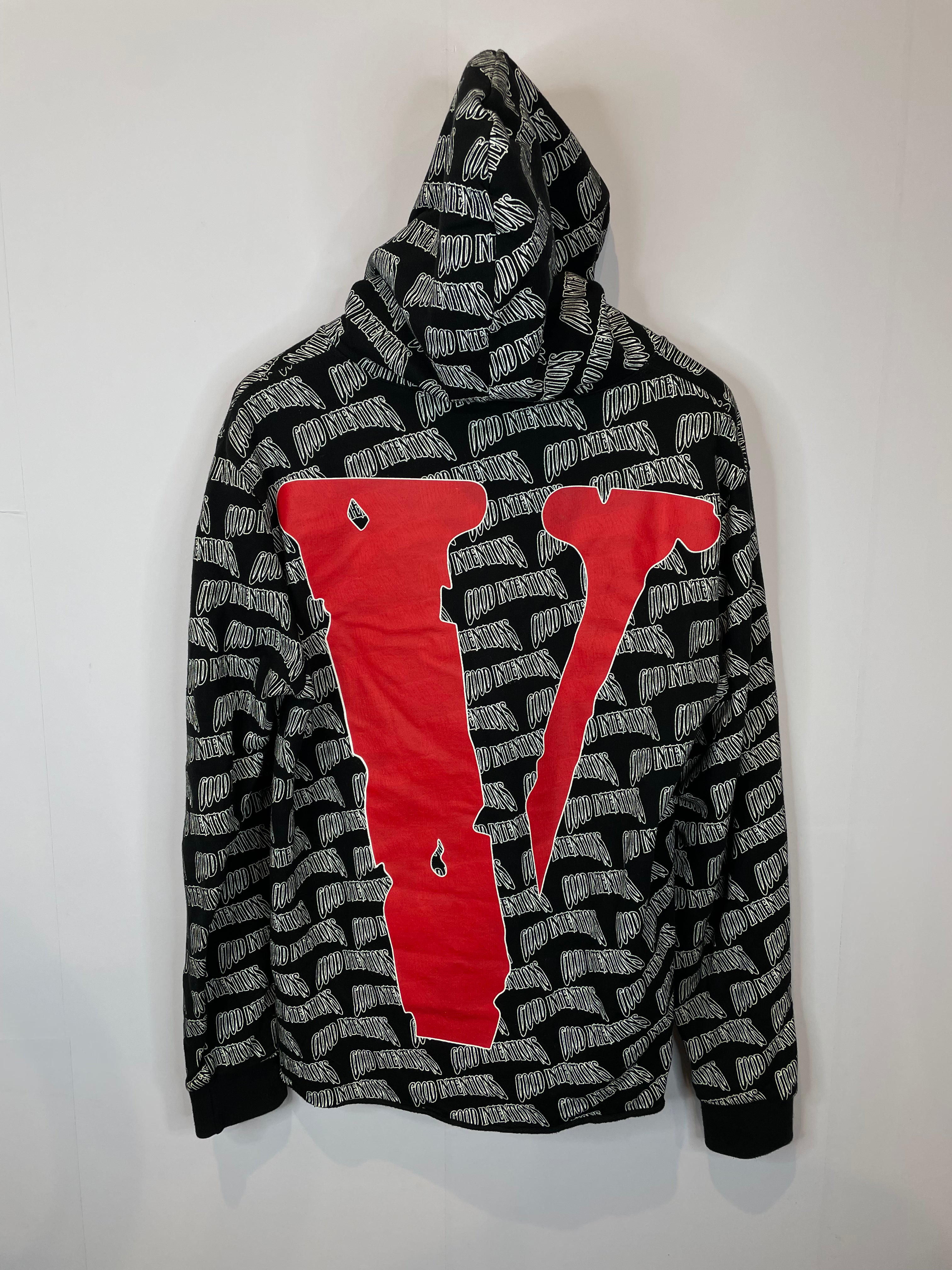 VLONE Nav Good Intentions All Over Hoodie Used Large