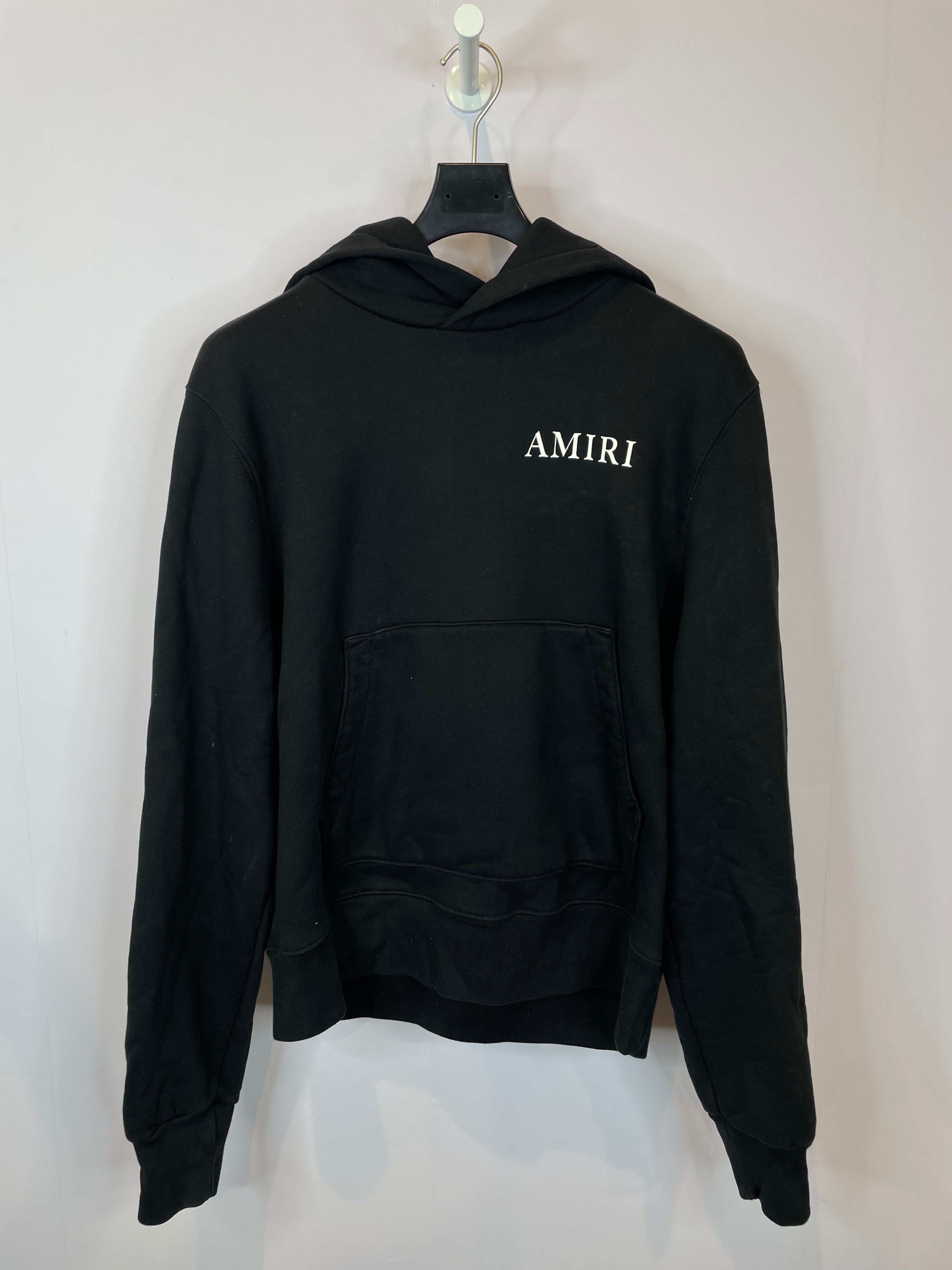Amiri Floral Logo Hoodie Black Used Small