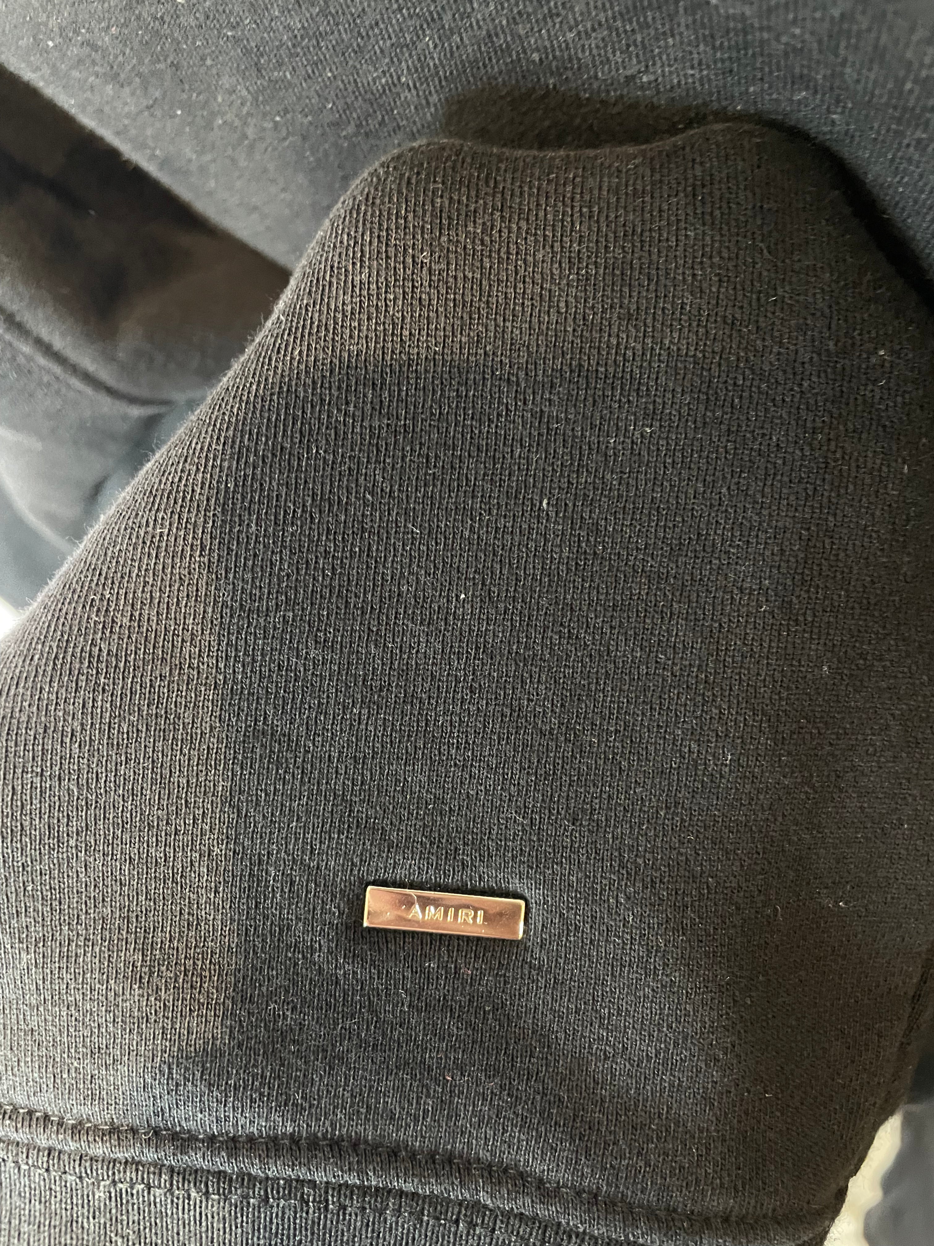 Amiri Floral Logo Hoodie Black Used Small