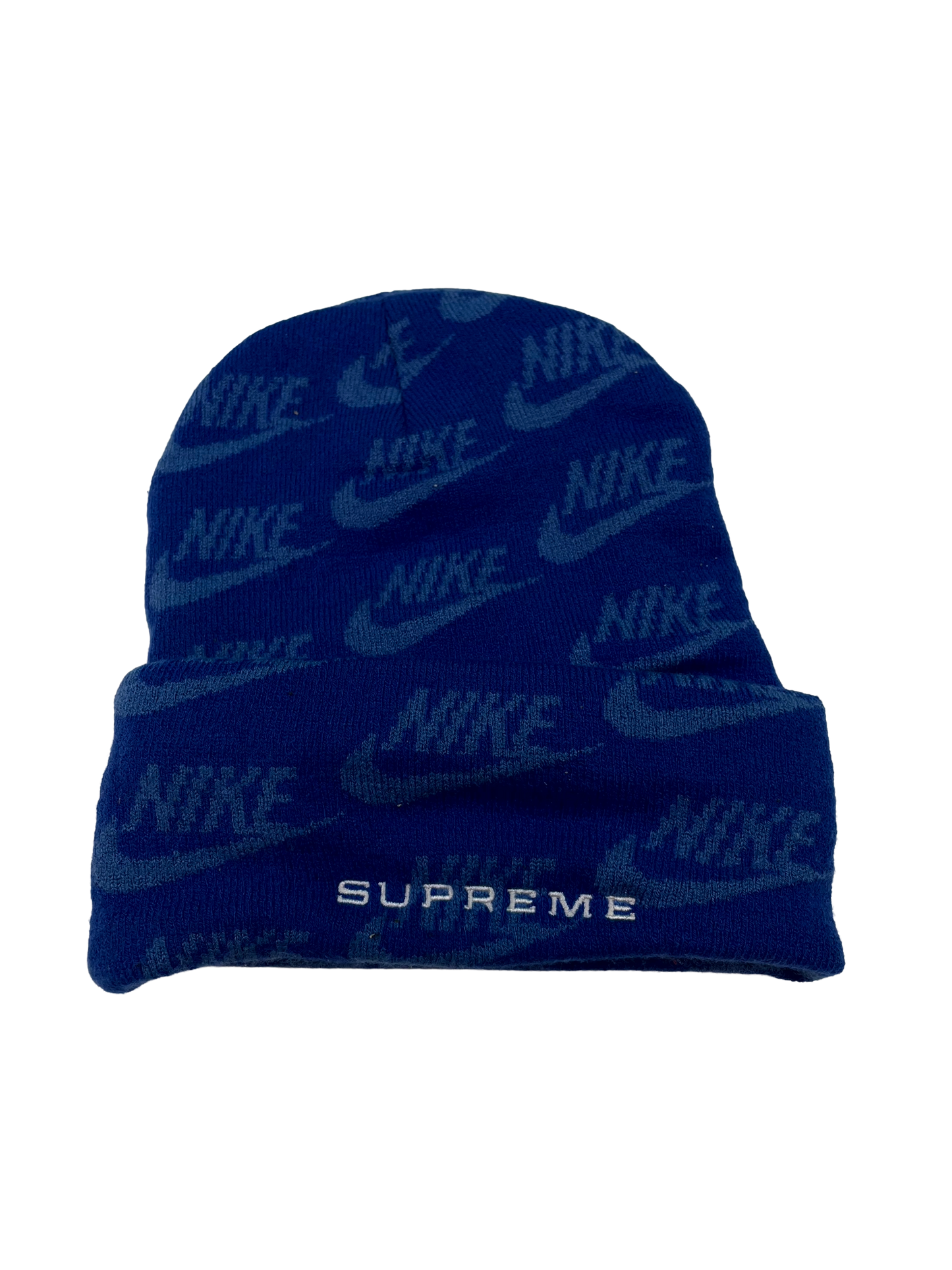 Supreme Nike All Over Blue Beanie
