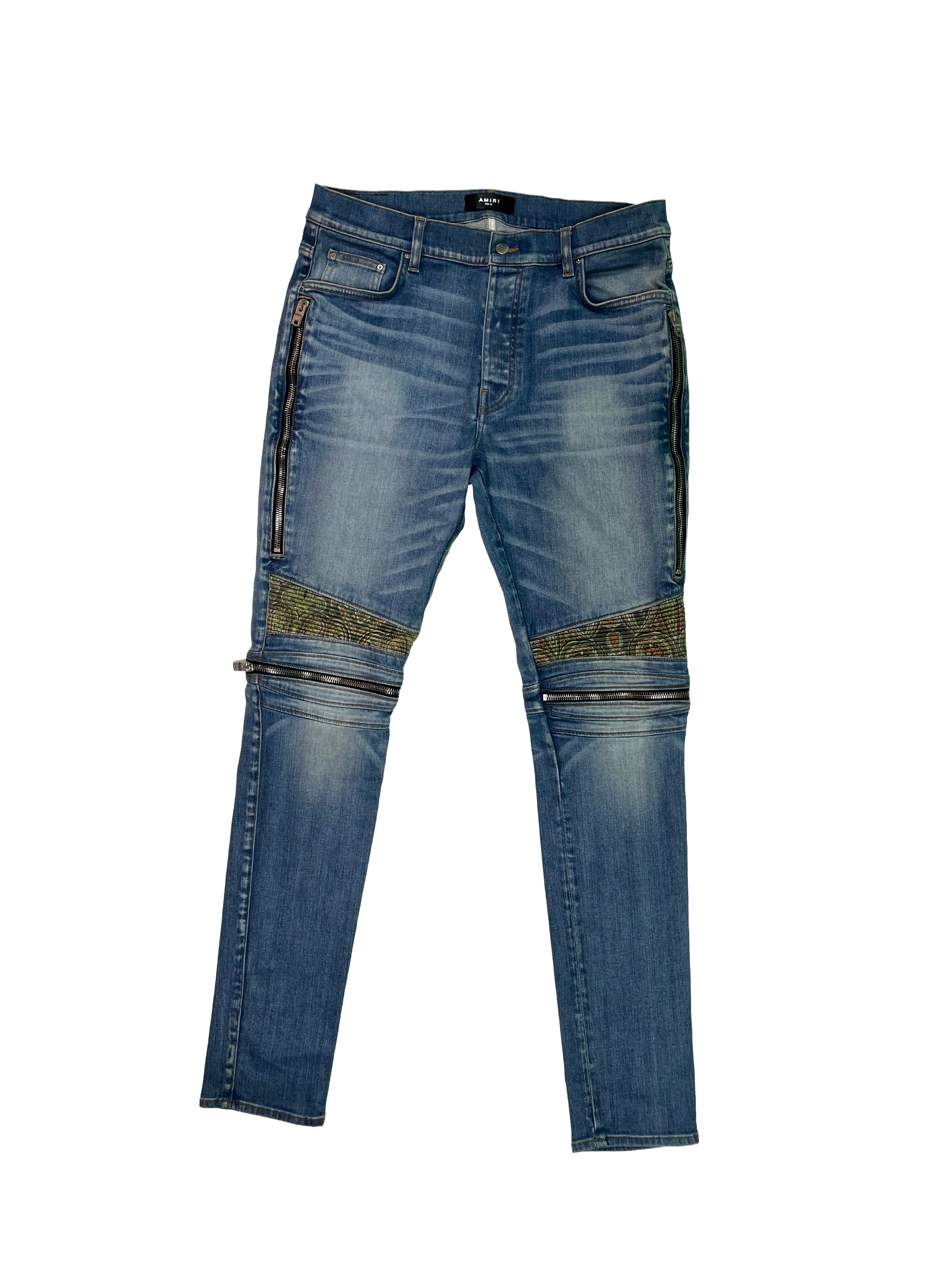 Amiri Indigo Paisley Jeans