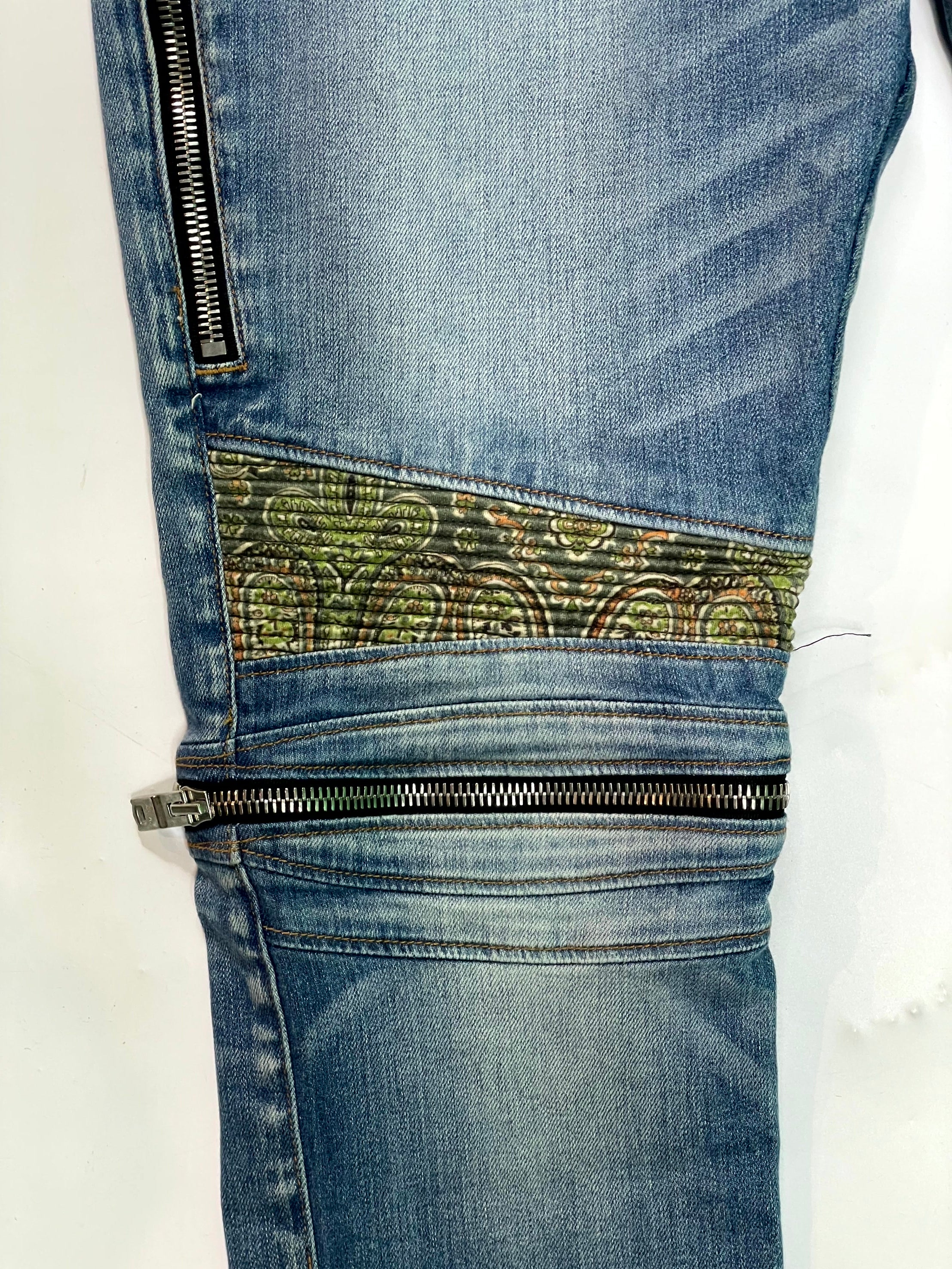 Amiri Indigo Paisley Jeans